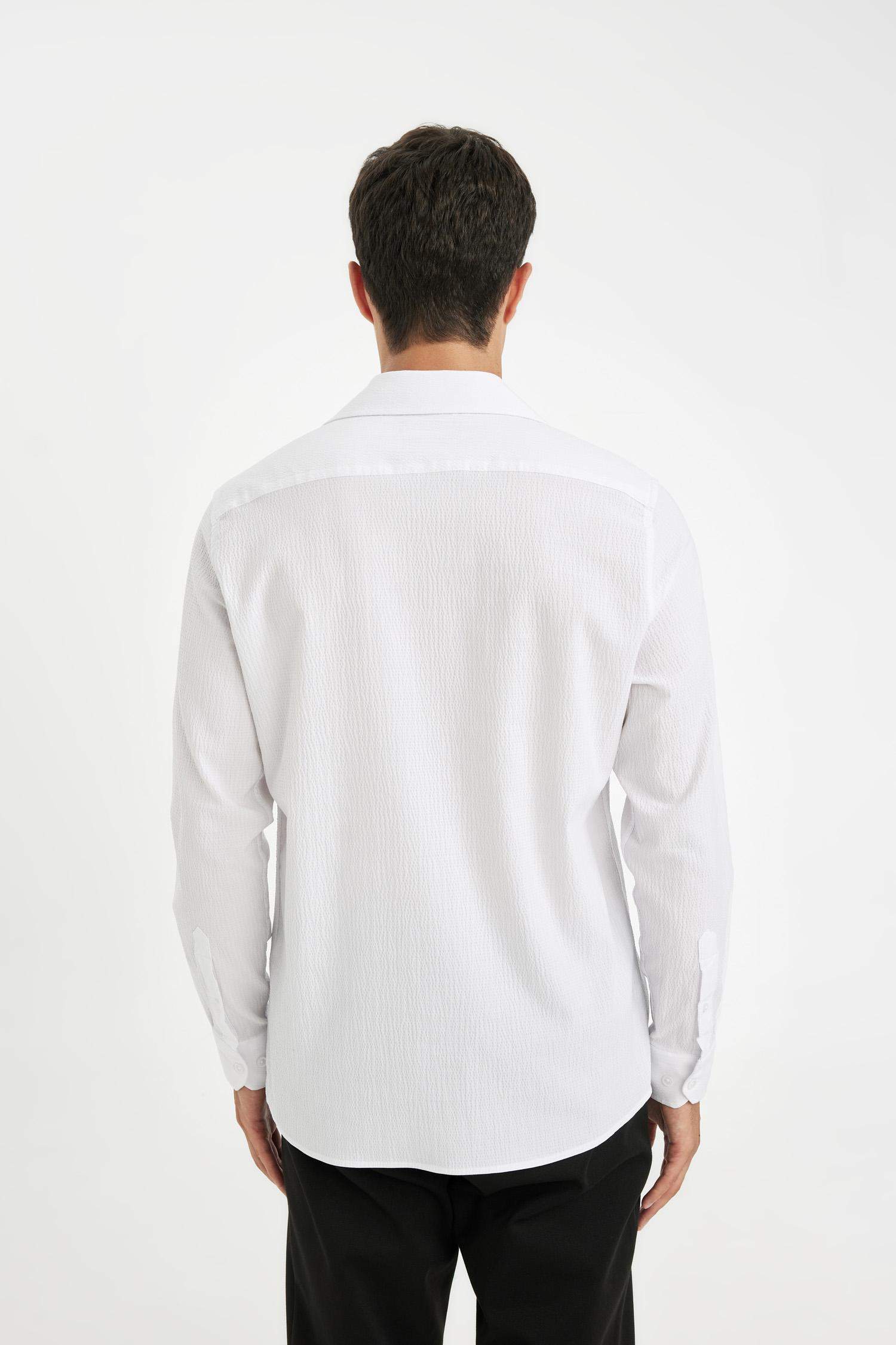 قميص بولو مودرن فيت بكم طويل