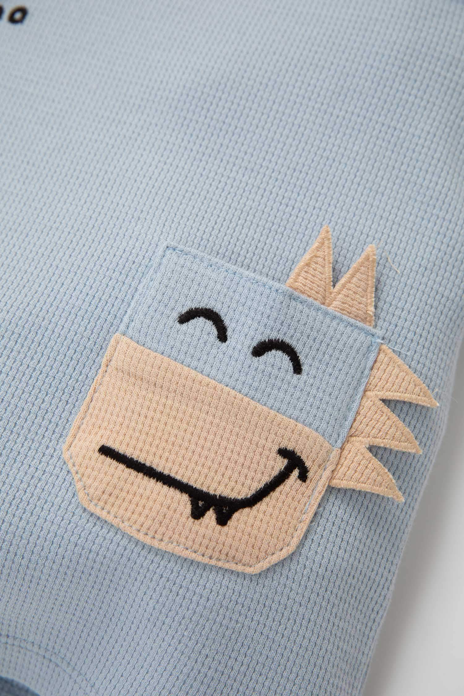 Ensemble pour bébé garçon, t-shirt à manches courtes à motif de dinosaure et bas à taille élastique