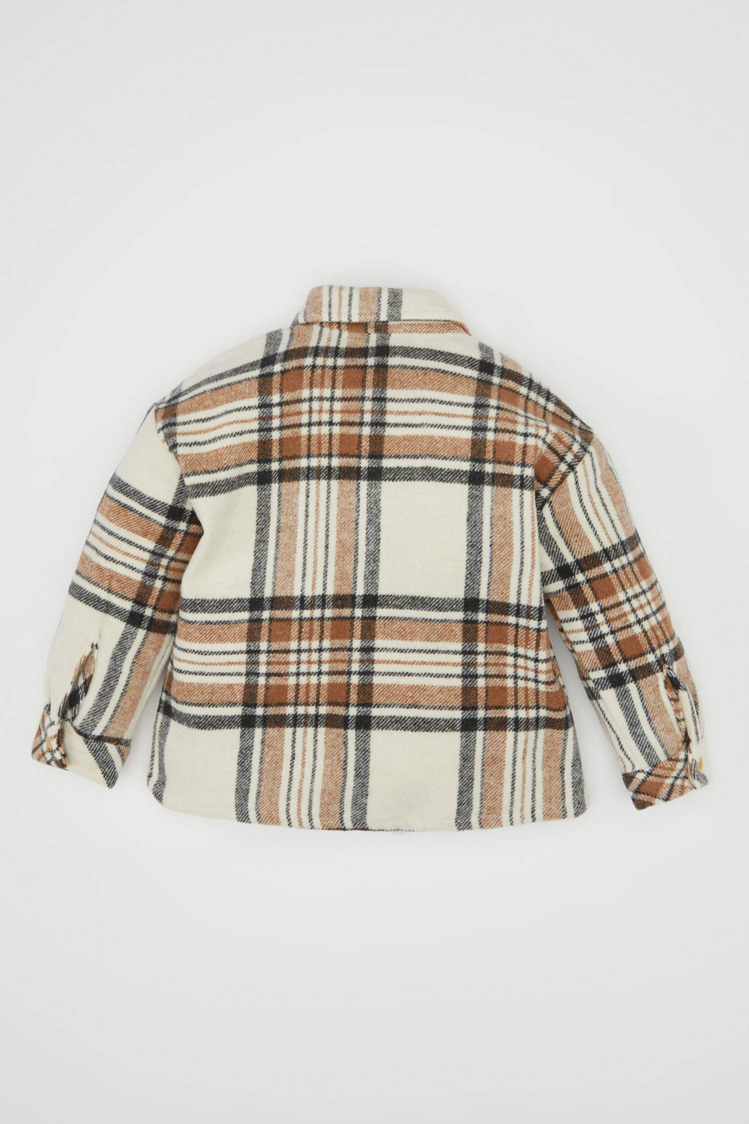 Erkek Bebek Flanel Uzun Kollu Cepli Kareli Gömlek