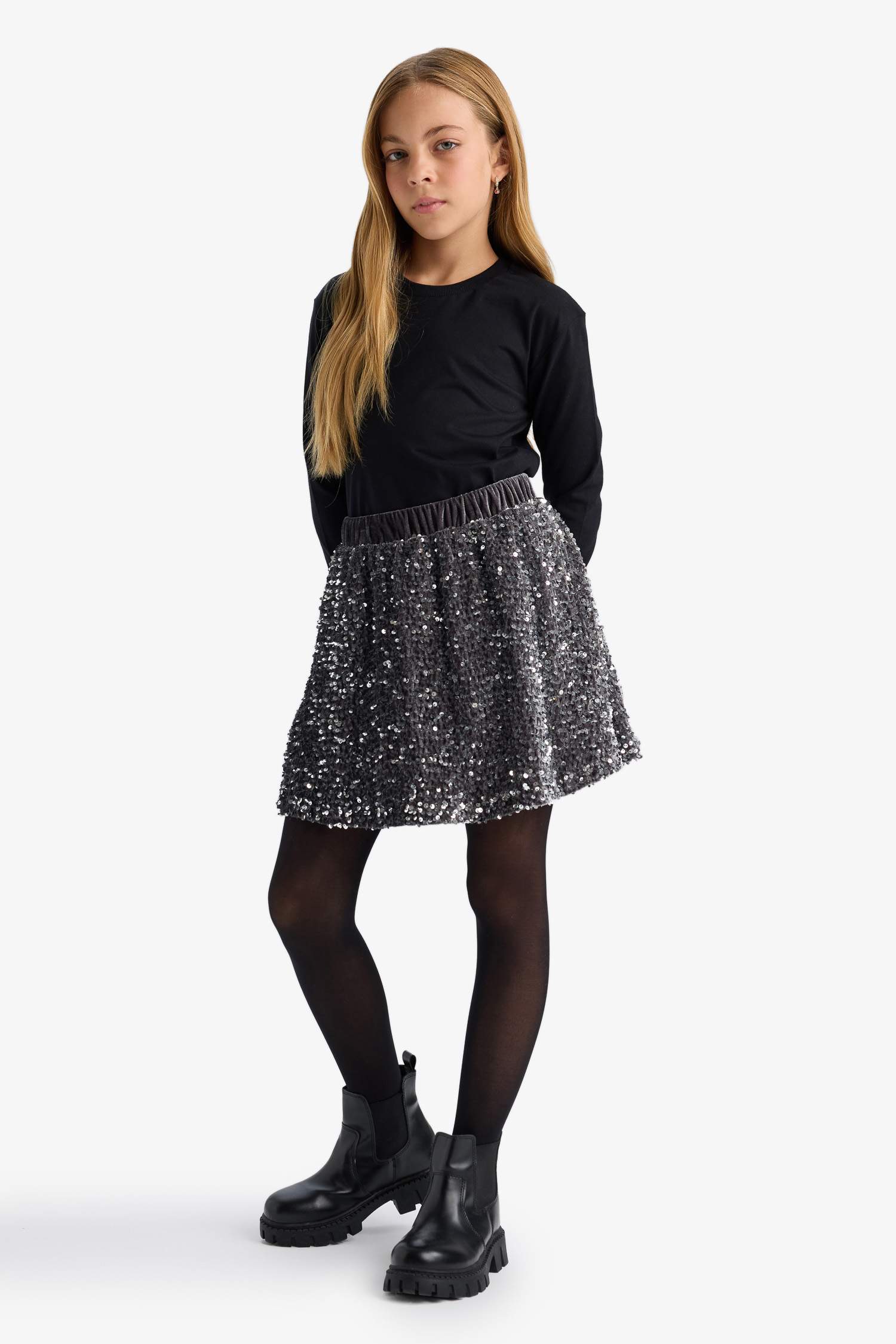 Kız Çocuk Yılbaşı Temalı Etek