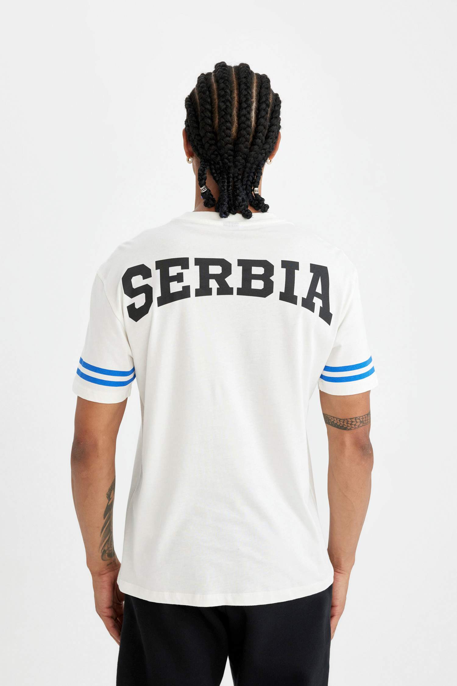 DeFactoFit Standard Fit Collar Printed Sports T-Shirt