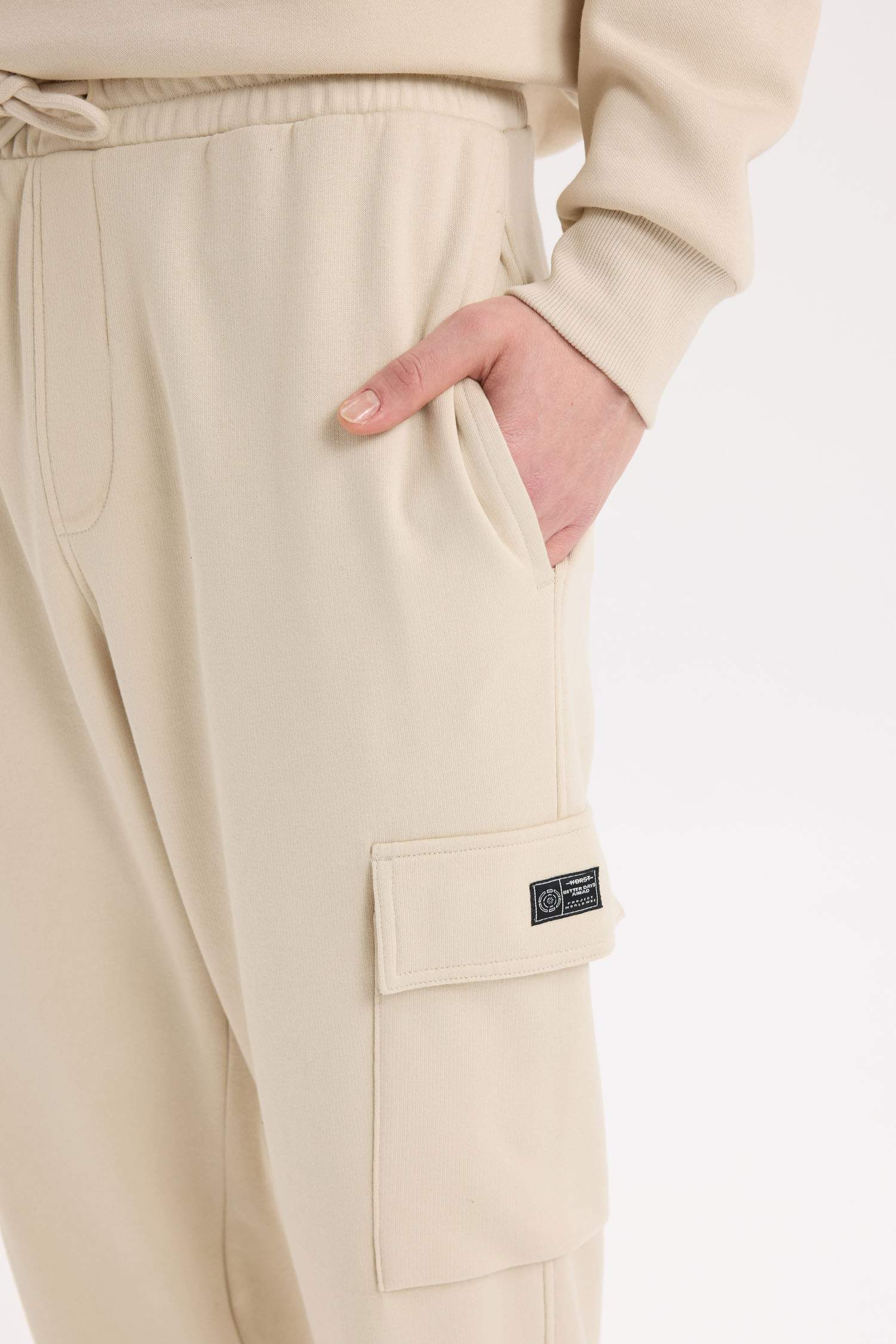 Regular Fit Jogger Eşofman Altı Basic Düz Kargo Cepli Lastikli Paça