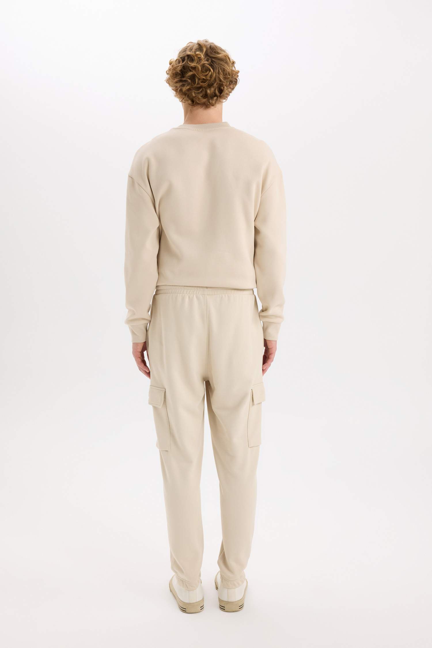 Regular Fit Jogger Eşofman Altı Basic Düz Kargo Cepli Lastikli Paça