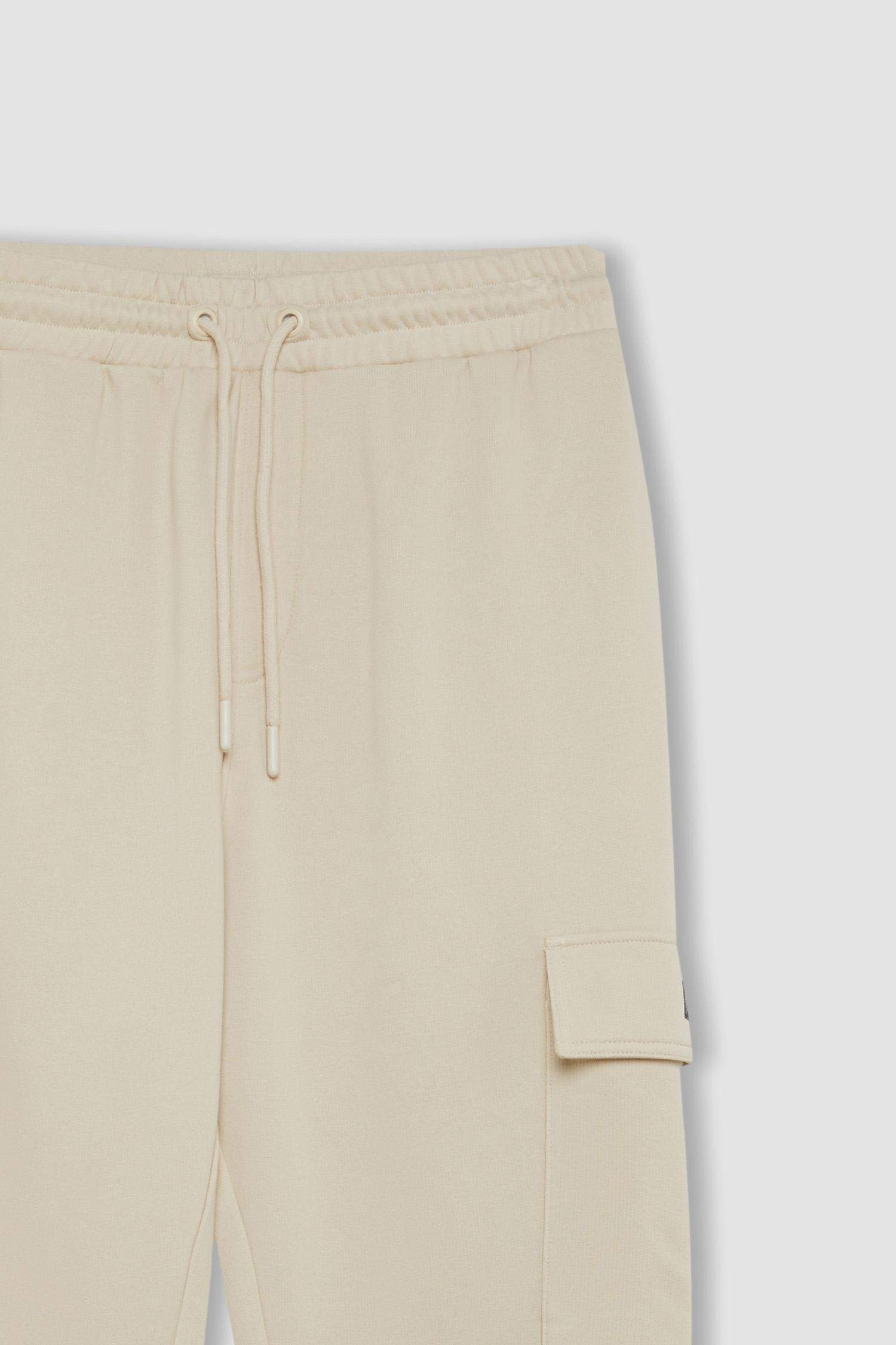 Regular Fit Jogger Eşofman Altı Basic Düz Kargo Cepli Lastikli Paça