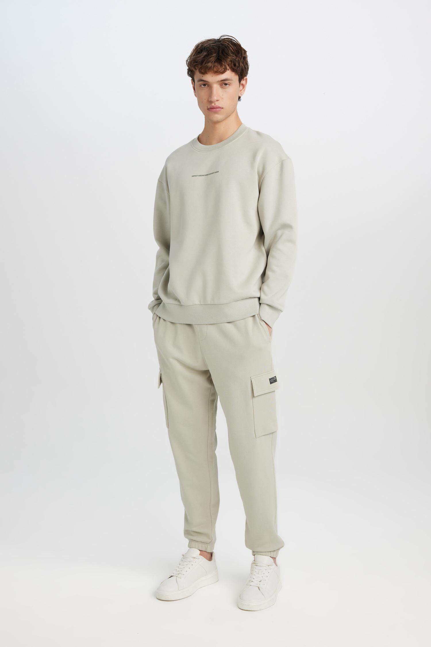 Regular Fit Jogger Eşofman Altı Basic Düz Kargo Cepli Lastikli Paça