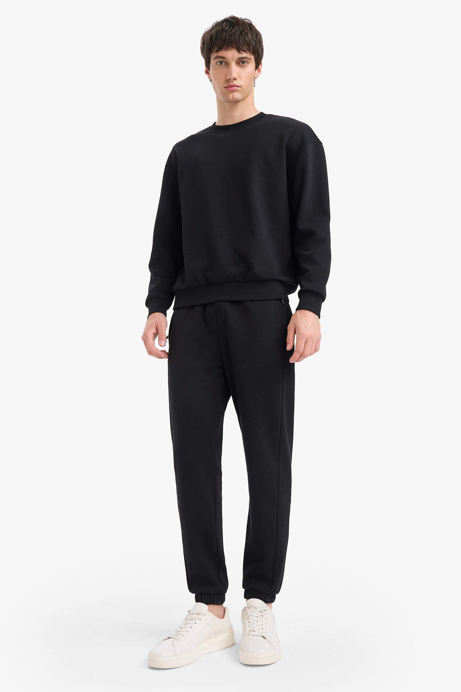 Slim Fit Dar Kesim Fermuar Cepli Pike Eşofman Altı