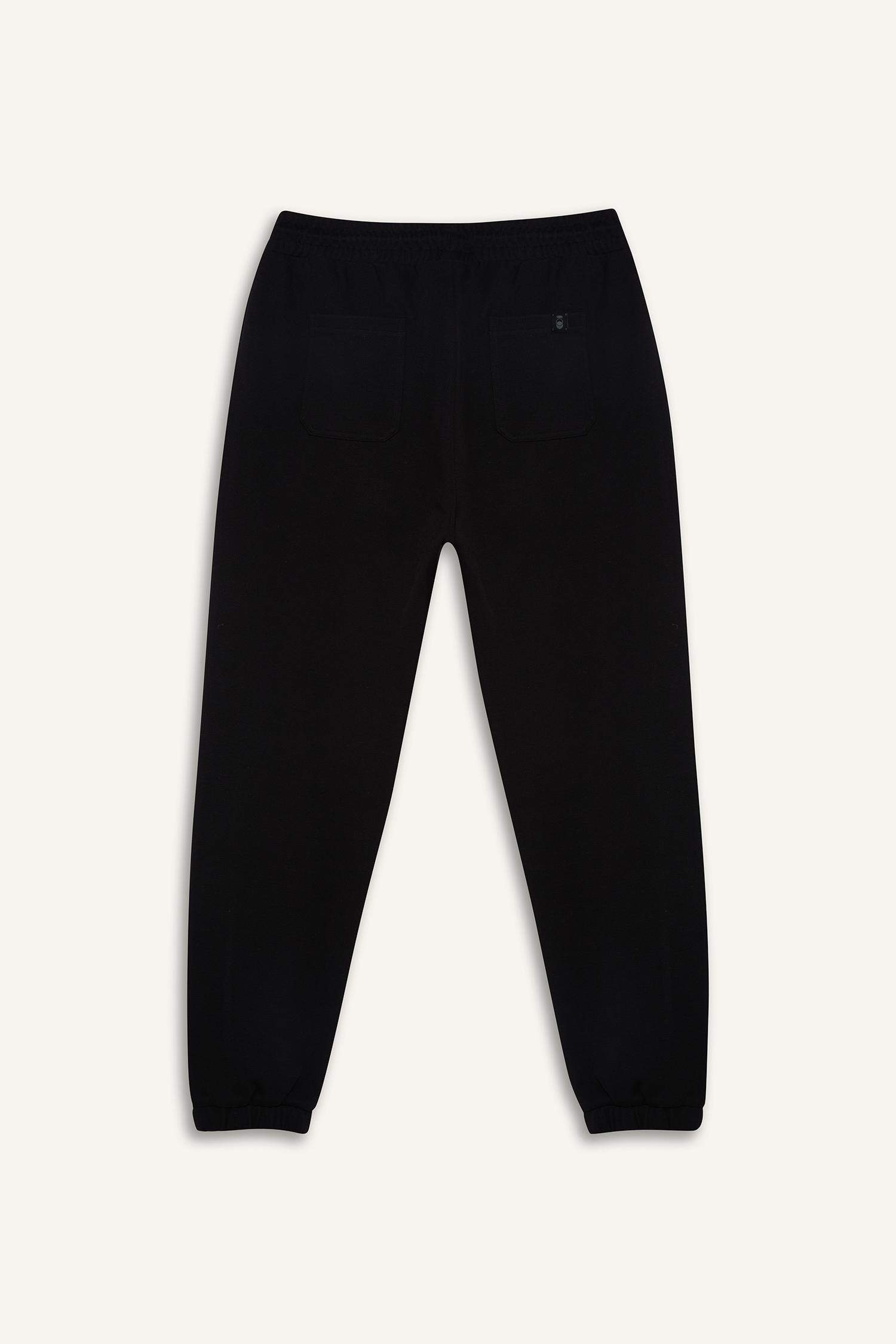 Slim Fit Dar Kesim Fermuar Cepli Pike Eşofman Altı