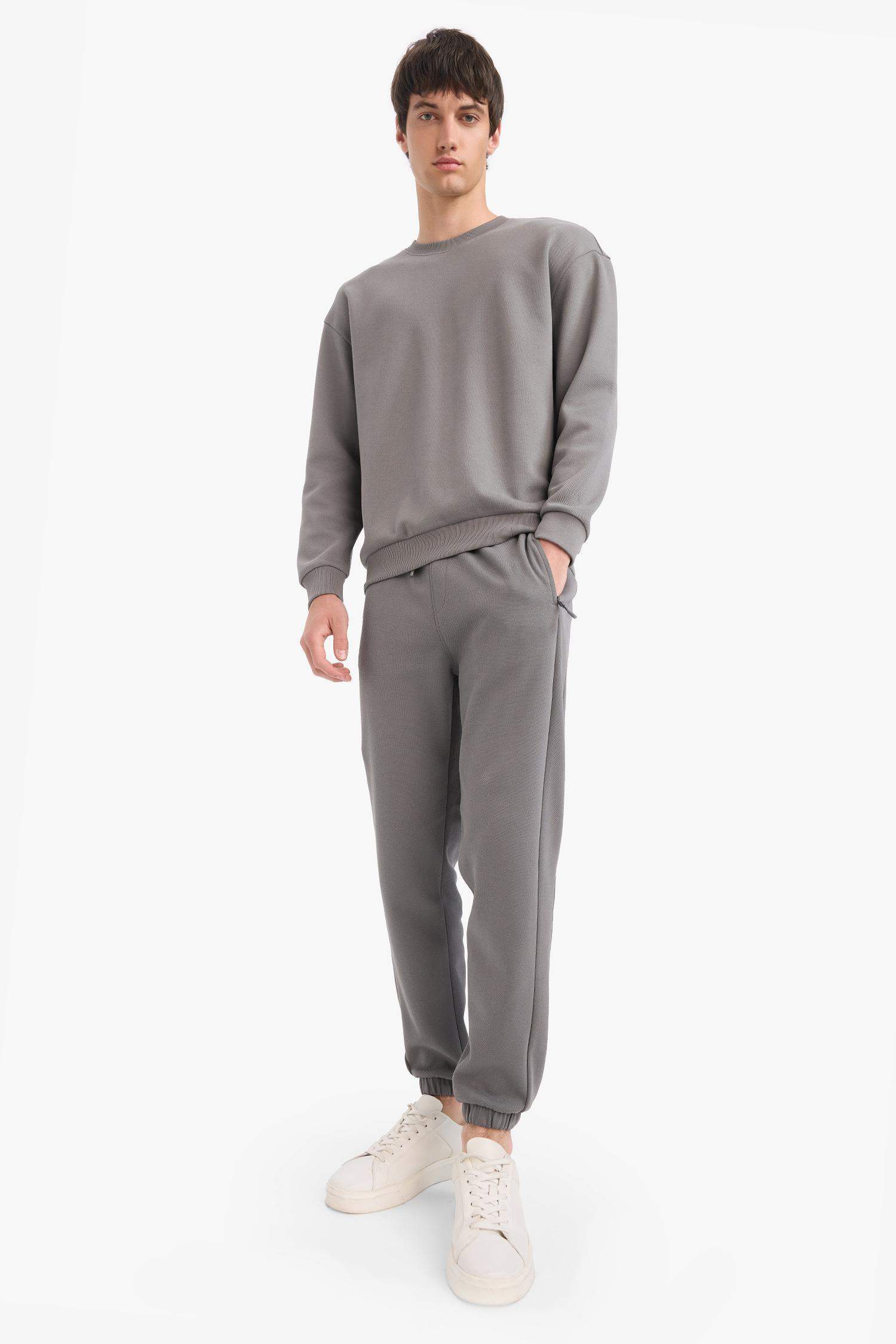 Slim Fit Dar Kesim Fermuar Cepli Pike Eşofman Altı