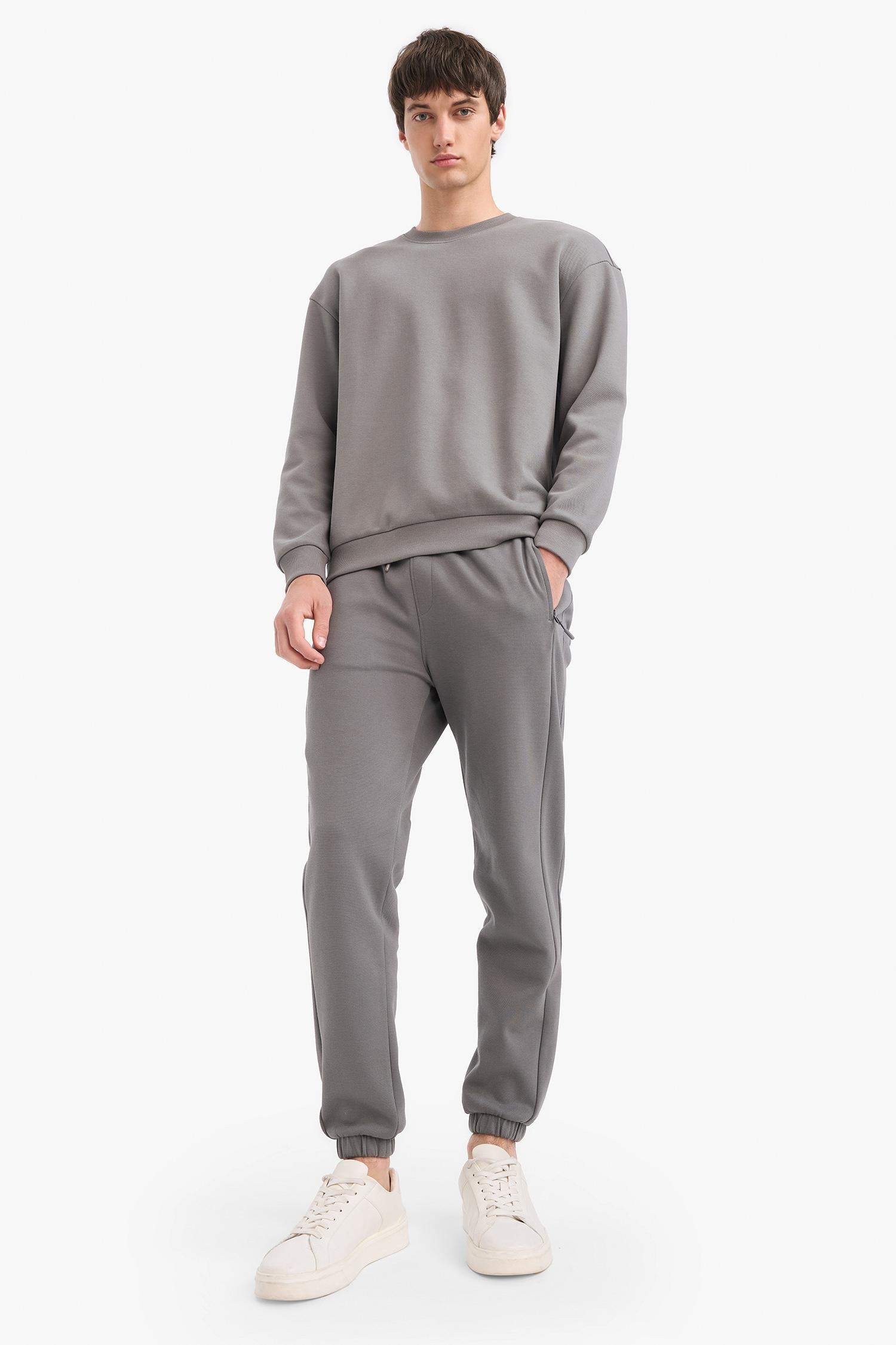 Slim Fit Dar Kesim Fermuar Cepli Pike Eşofman Altı