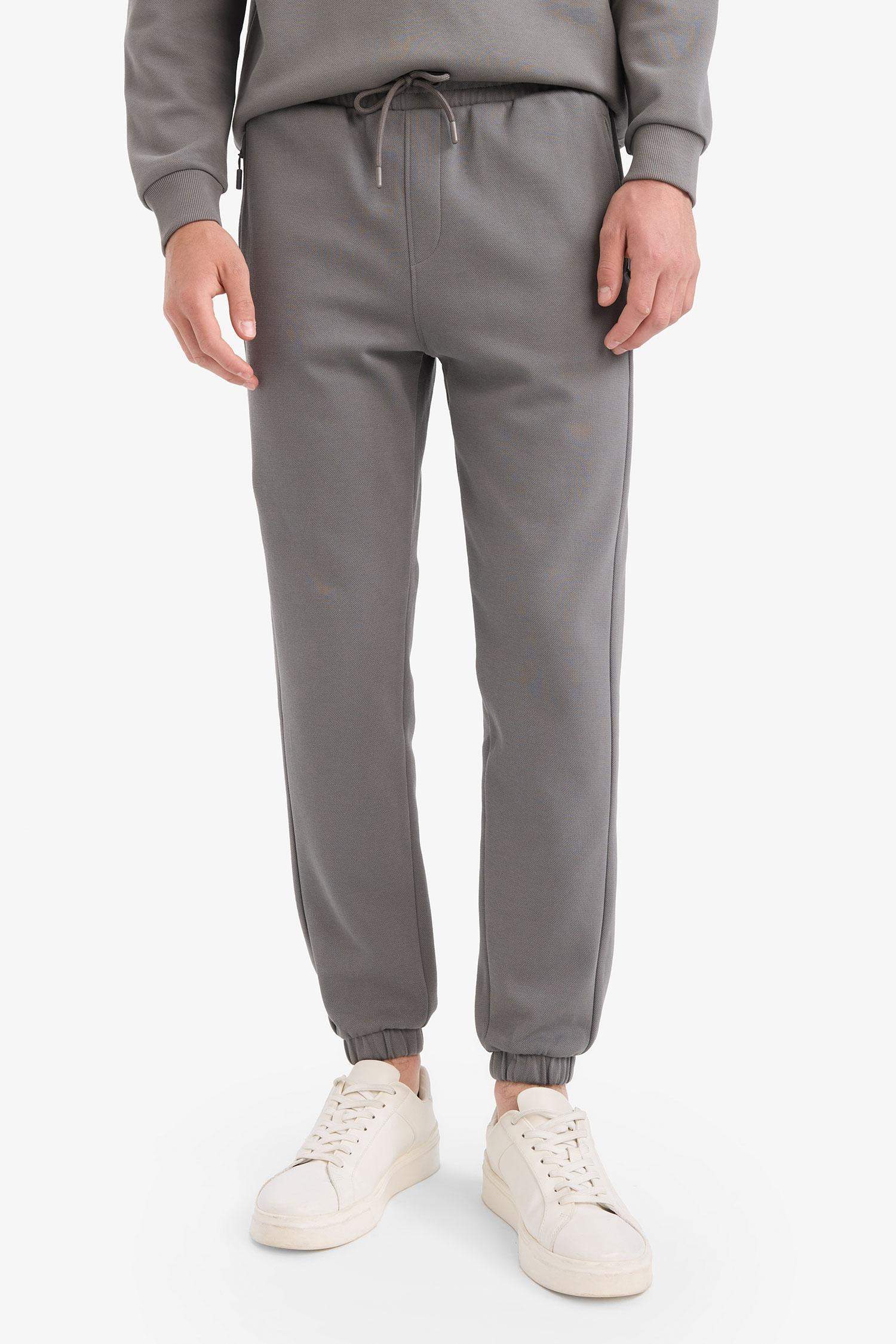 Slim Fit Dar Kesim Fermuar Cepli Pike Eşofman Altı