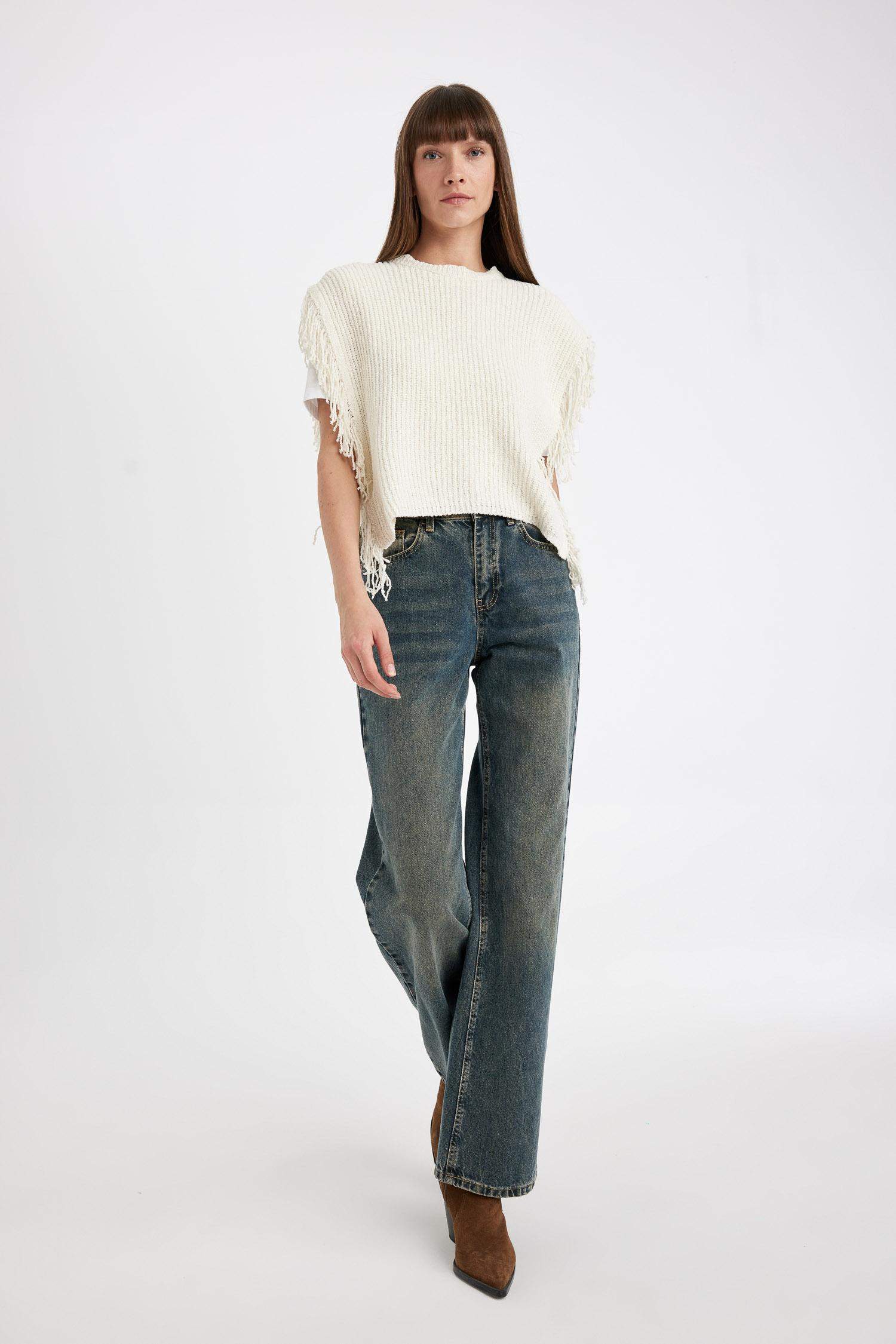 релакс пішімі дөңгелек жаға selanoıke Жилет