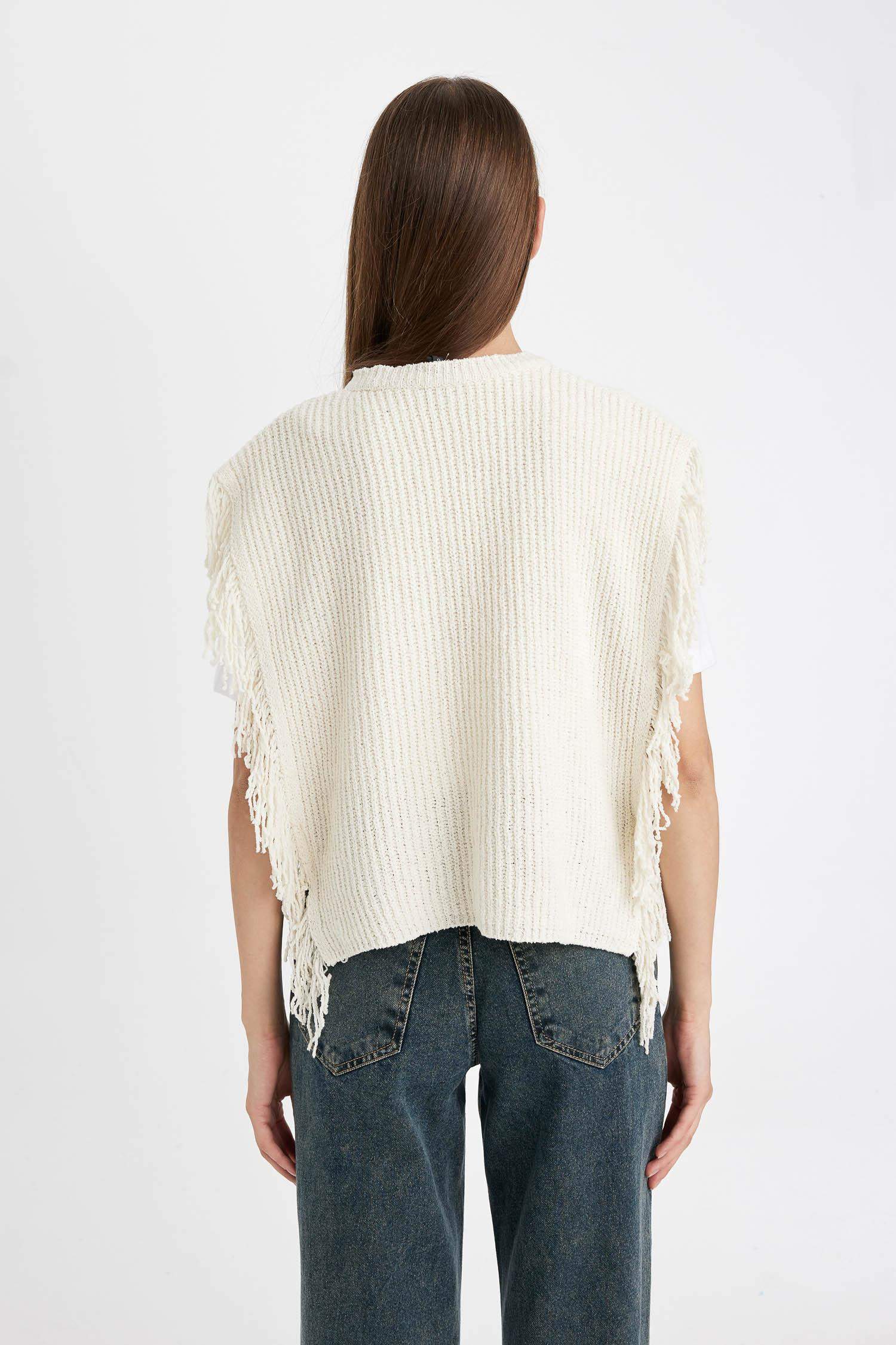 релакс пішімі дөңгелек жаға selanoıke Жилет