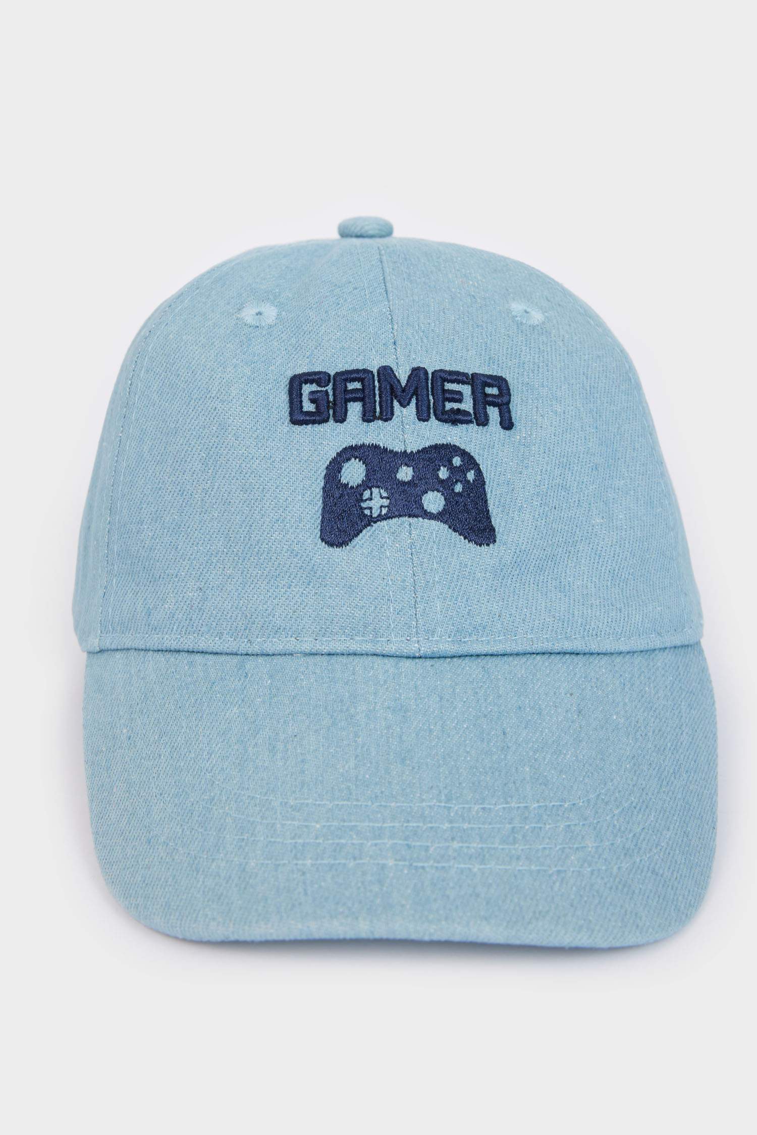 Erkek Çocuk Nakışlı Jean Cap Şapka