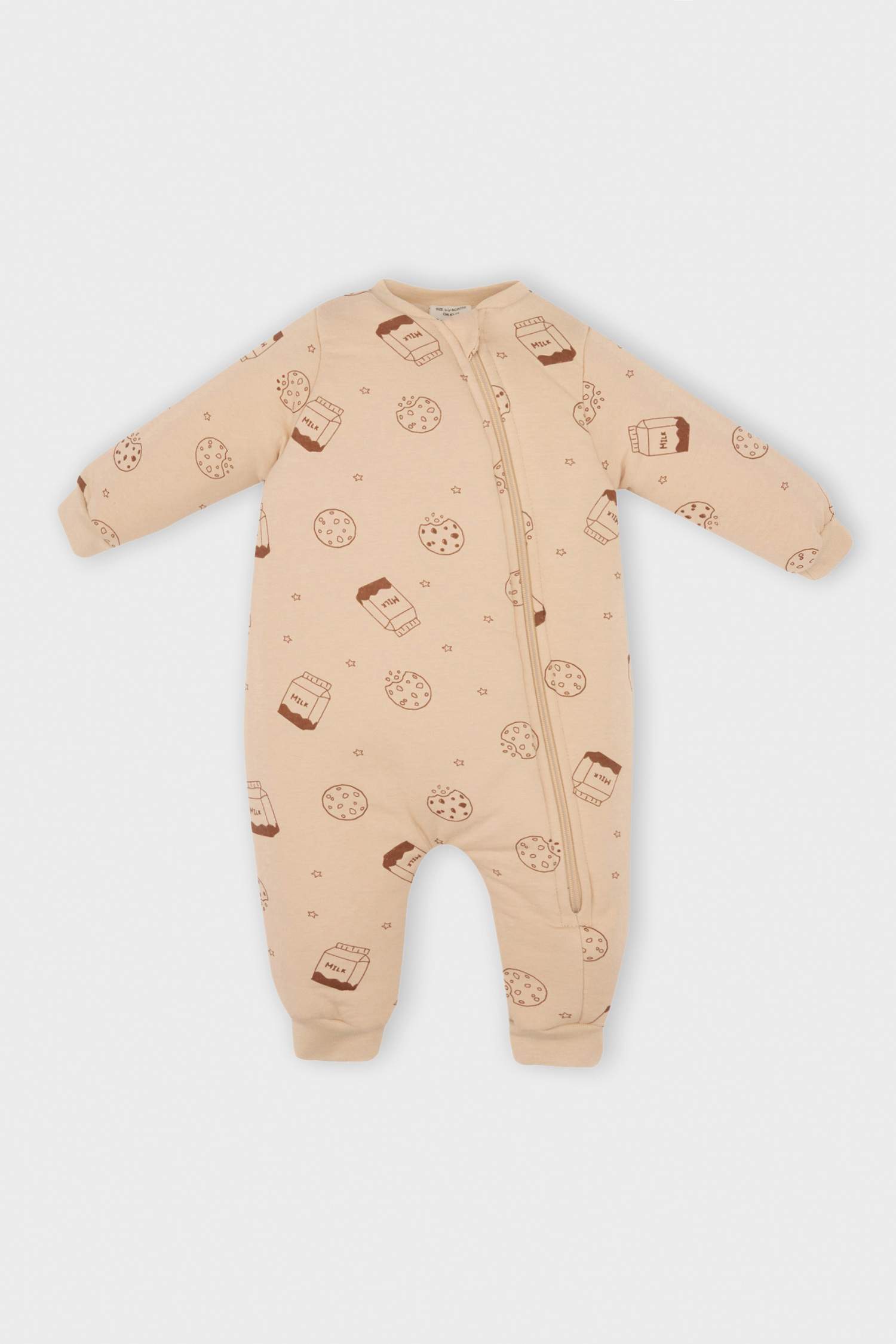 Baby Boy Newborn 2,5 Tog Zippered Patterned Cotton Sleeping Jumpsuit