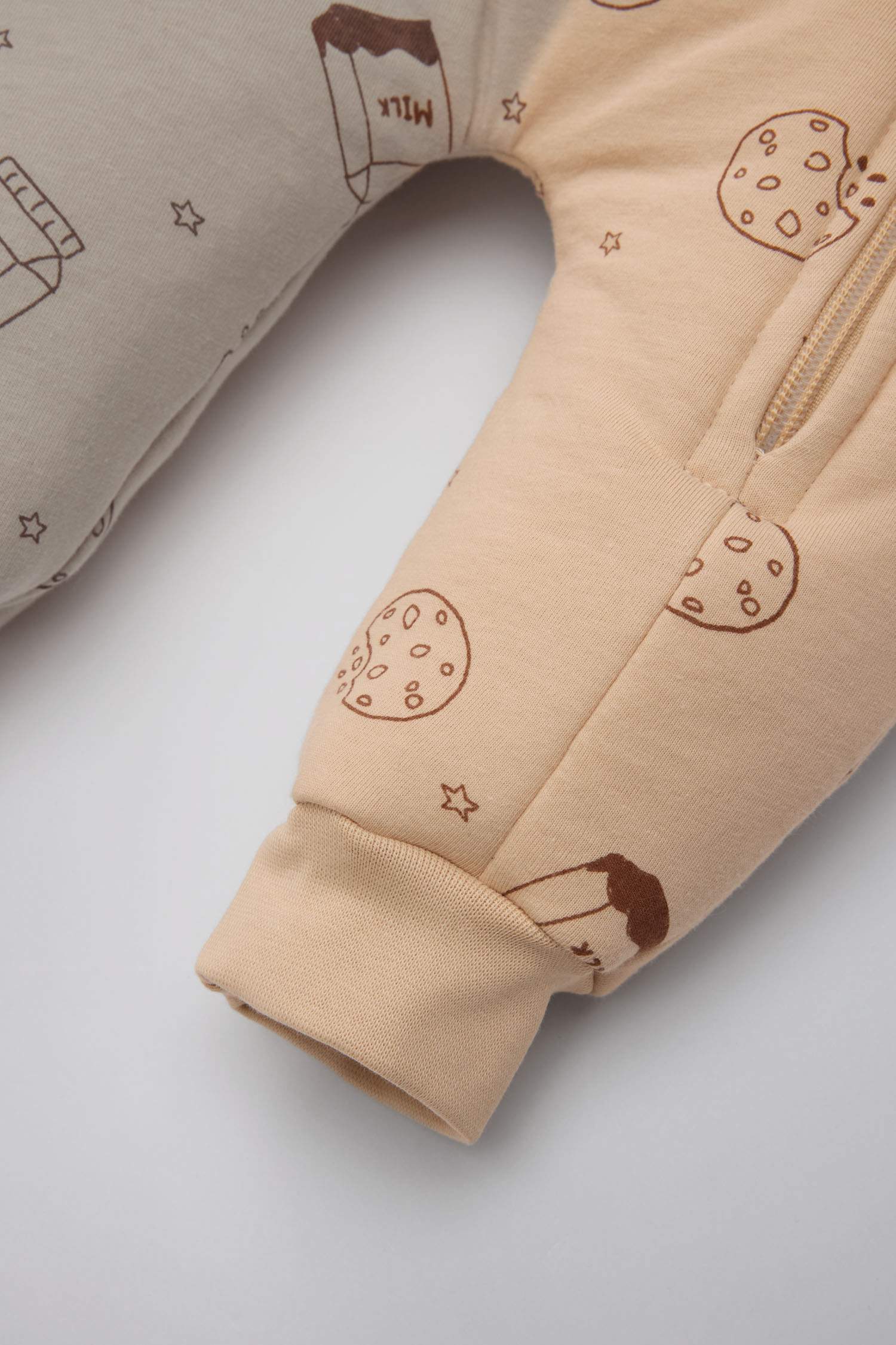 Baby Boy Newborn 2,5 Tog Zippered Patterned Cotton Sleeping Jumpsuit