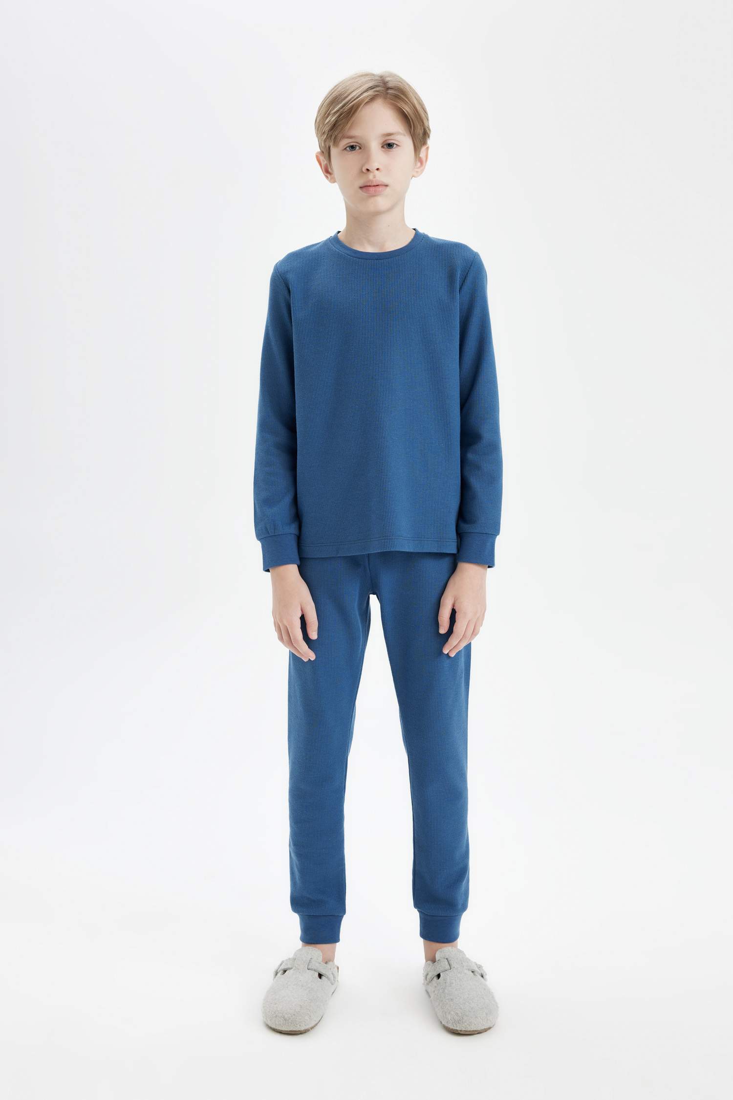 Boy Waffle 2 Piece Pajama Set