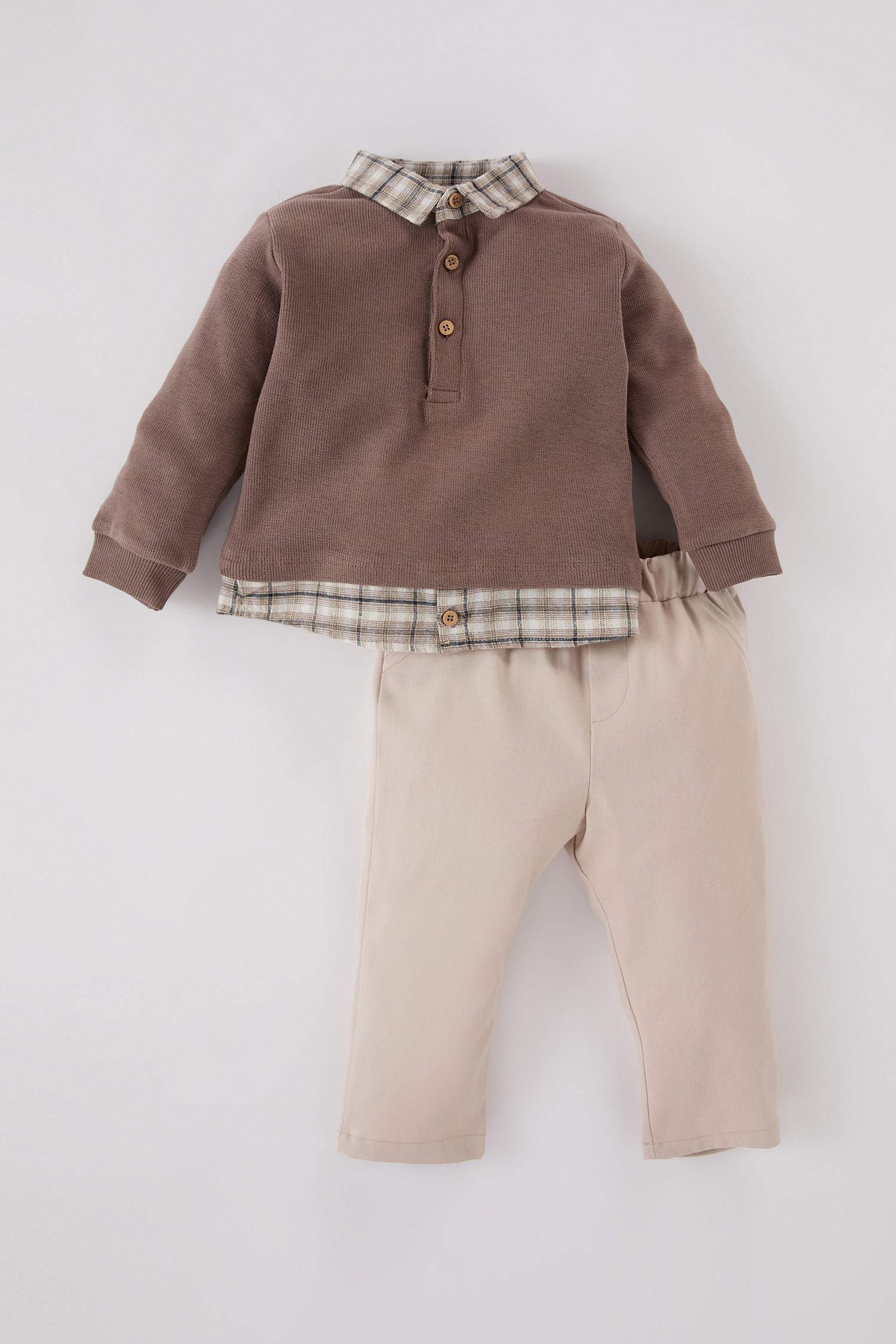 Baby Boy Buttoned Top Bottom 2 Piece Set