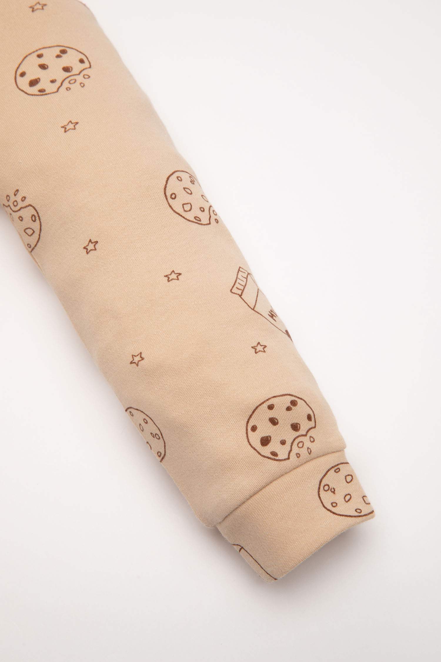 Erkek Bebek Pijama Takımı Süt Baskılı Uzun Kollu Üst Uzun Alt