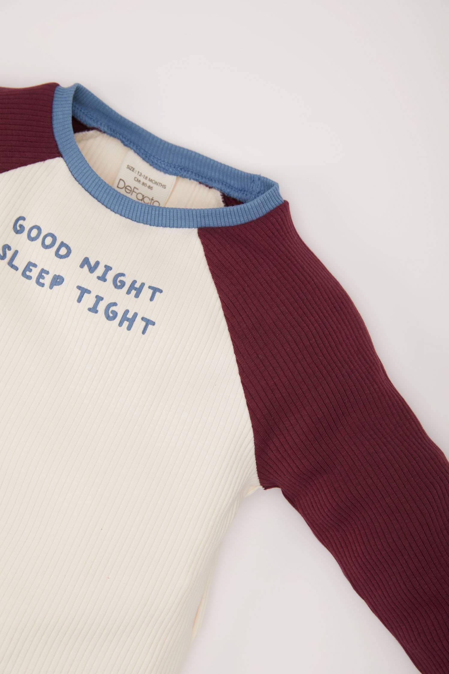 Erkek Bebek Pijama Takımı Baskılı Uzun Kollu Fitilli Kaşkorse Üst Beli Lastikli Uzun Alt