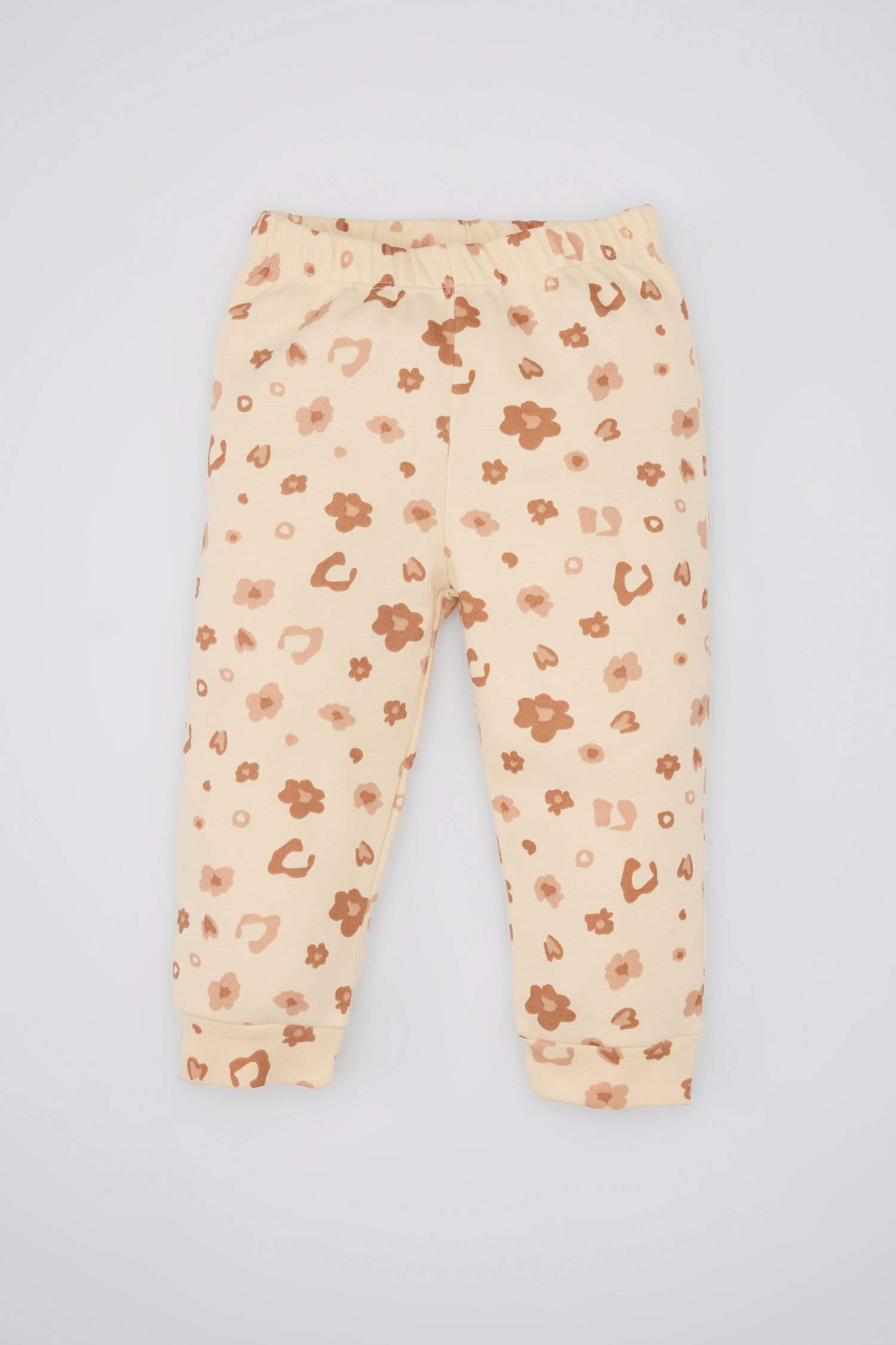 Baby Girl Leopard Patterned 2 Piece Pajama Set