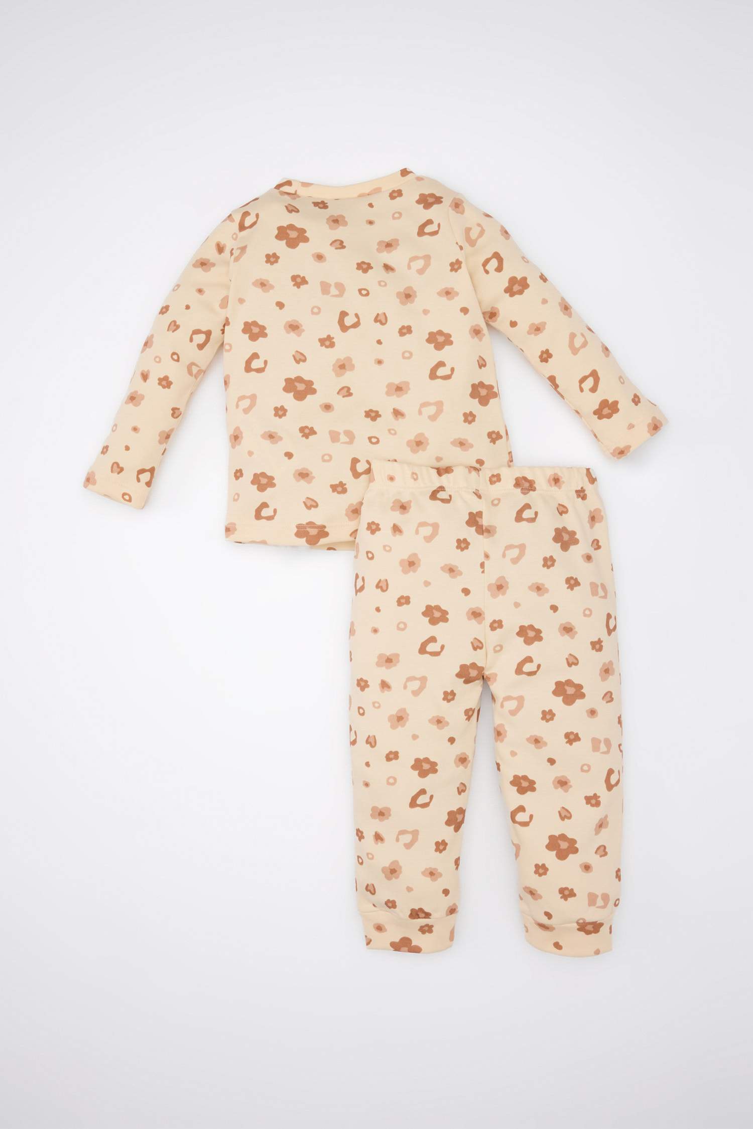 Baby Girl Leopard Patterned 2 Piece Pajama Set