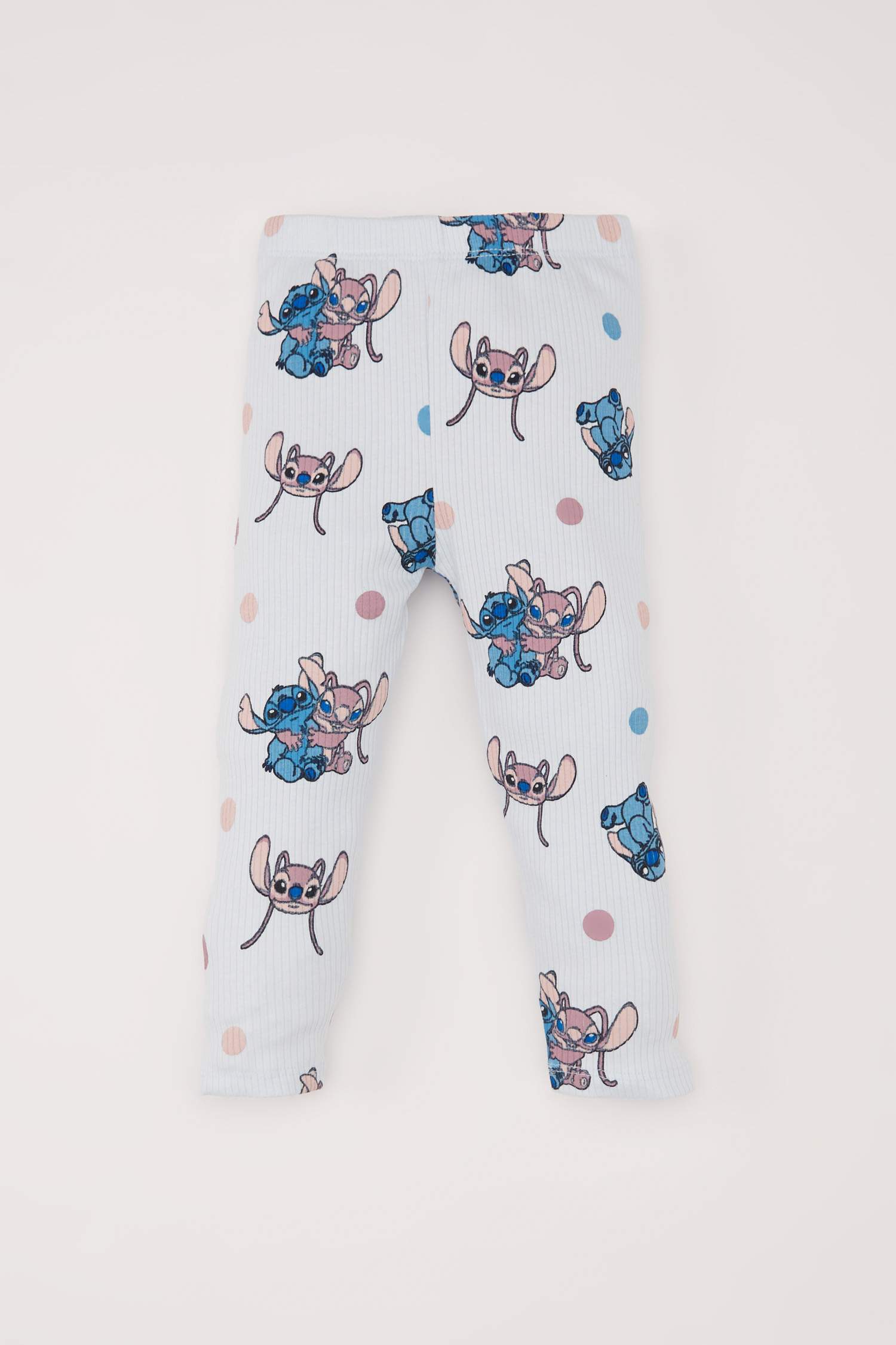 بيجامة بنات بطبعة ليلو و ستيتش برقبة مستديرة من قطعتين