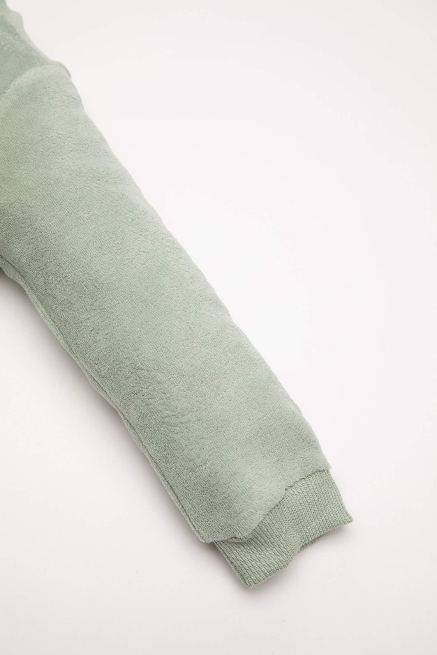 Kız Bebek Pijama Takımı Tavşan Baskılı Velur Uzun Kollu Üst Beli Lastikli Uzun Alt