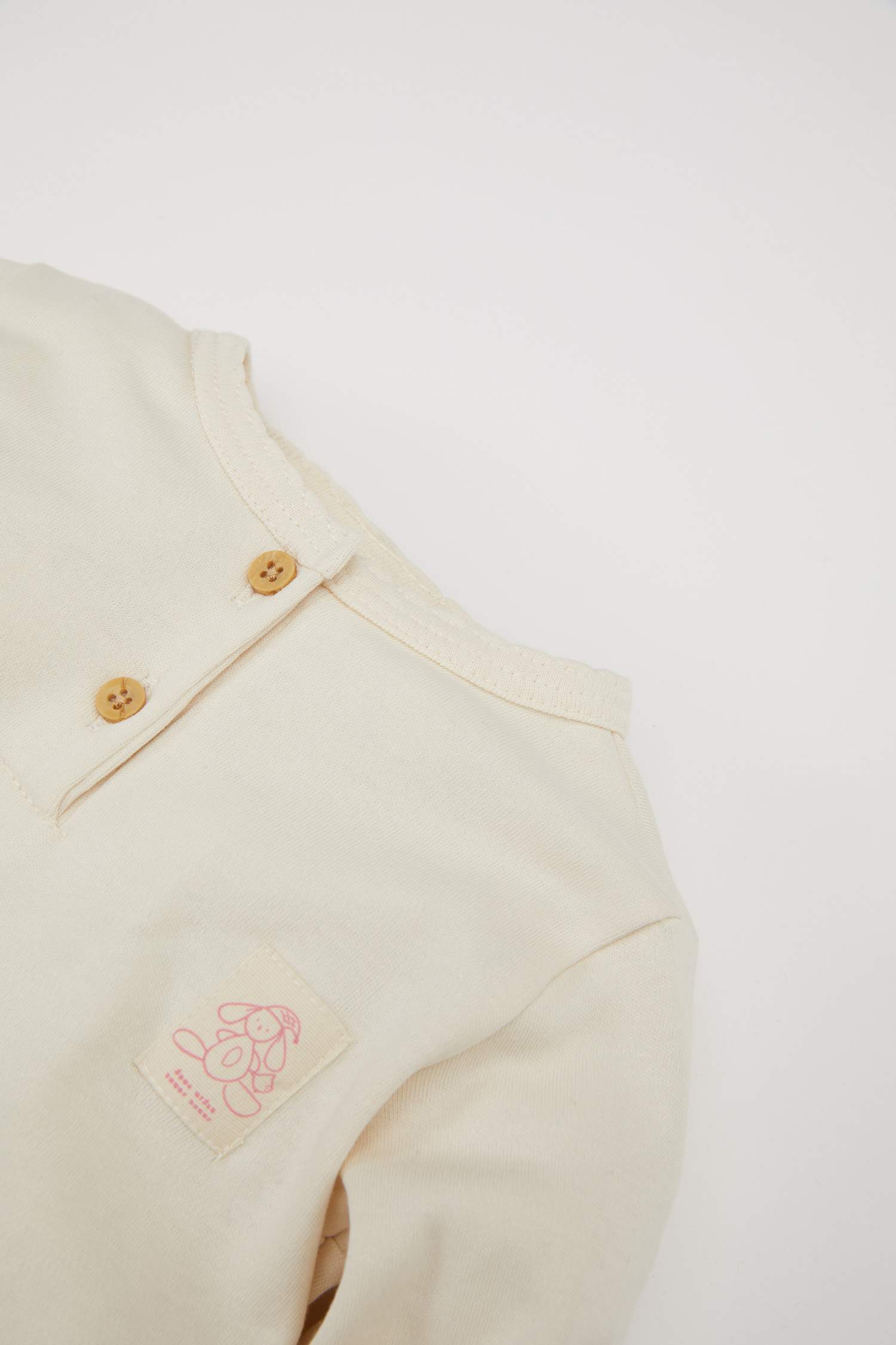 Kız Bebek Pijama Takımı Dokuma Twill Uzun Kollu Üst Çizgili Alt