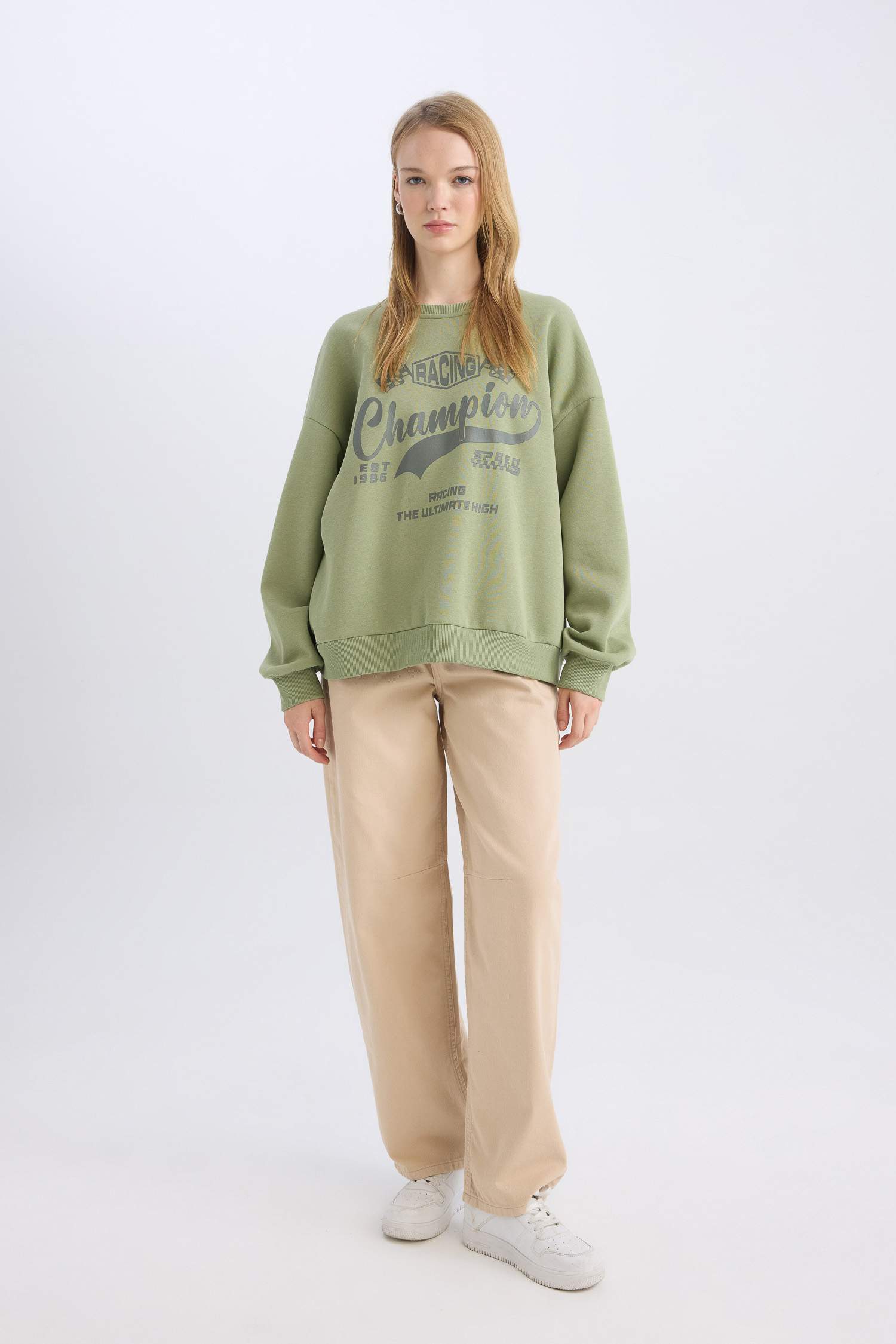 Coool үлкен пішім үлкен дөңгелек жаға Свитер