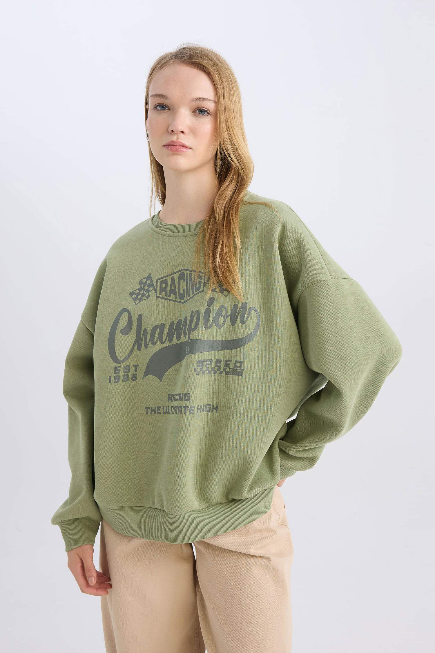 Coool үлкен пішім үлкен дөңгелек жаға Свитер