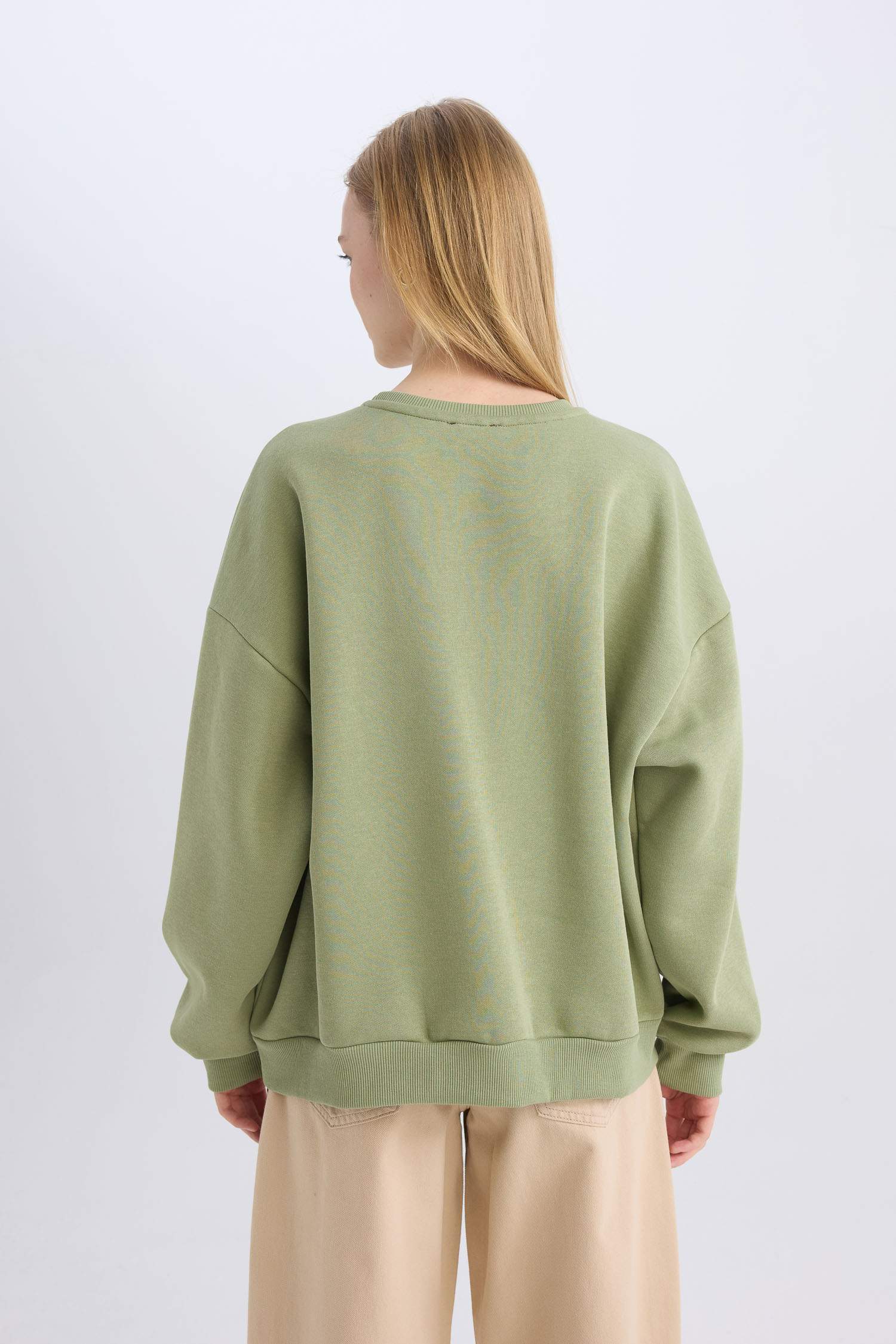 Coool үлкен пішім үлкен дөңгелек жаға Свитер