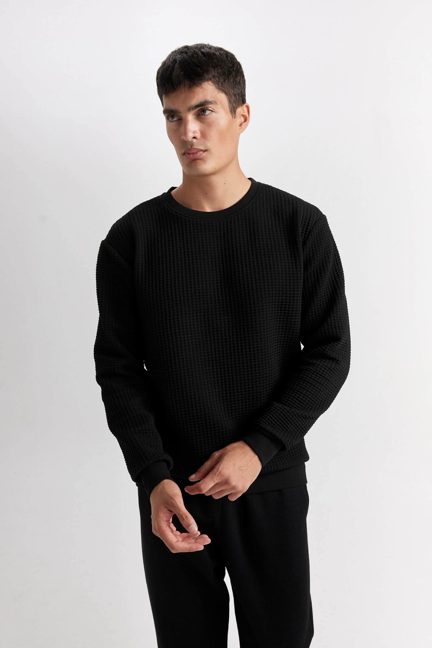 қалыпты пішім дөңгелек жаға Свитер