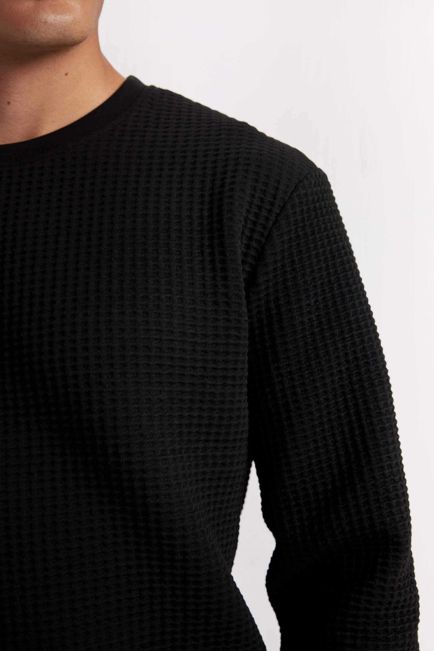 қалыпты пішім дөңгелек жаға Свитер