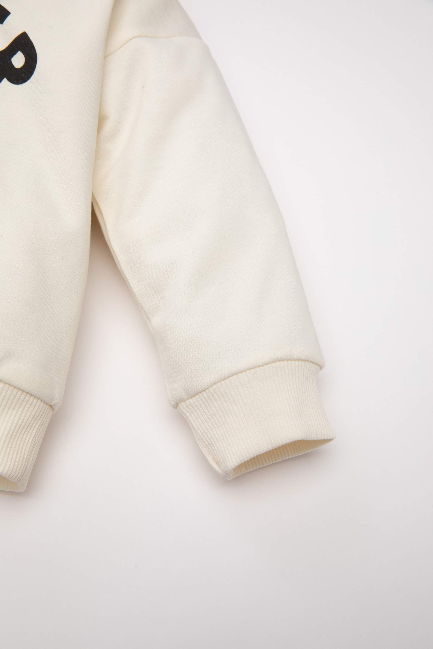 Erkek Bebek 2'li Takım Ayı Baskılı Kapüşonlu Sweatshirt Üst Jean Pantolon Alt