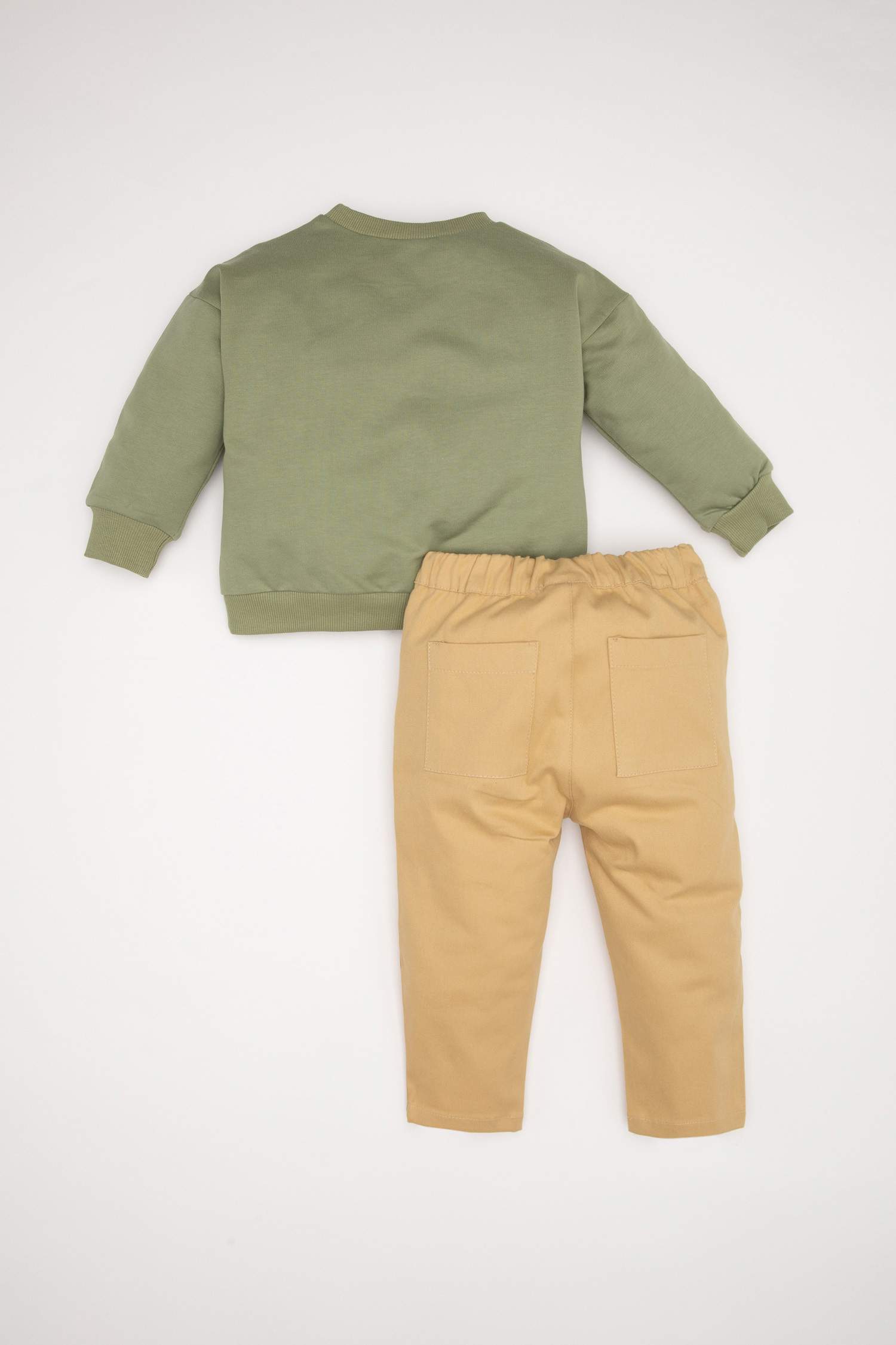 Baby Boy Teddy Bear Printed Sweatshirt Pants 2 Piece Set