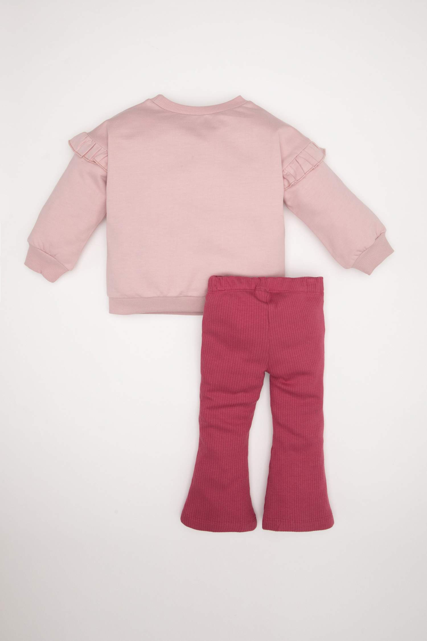 Kız Bebek 2'li Takım Çiçekli Sweatshirt Tayt