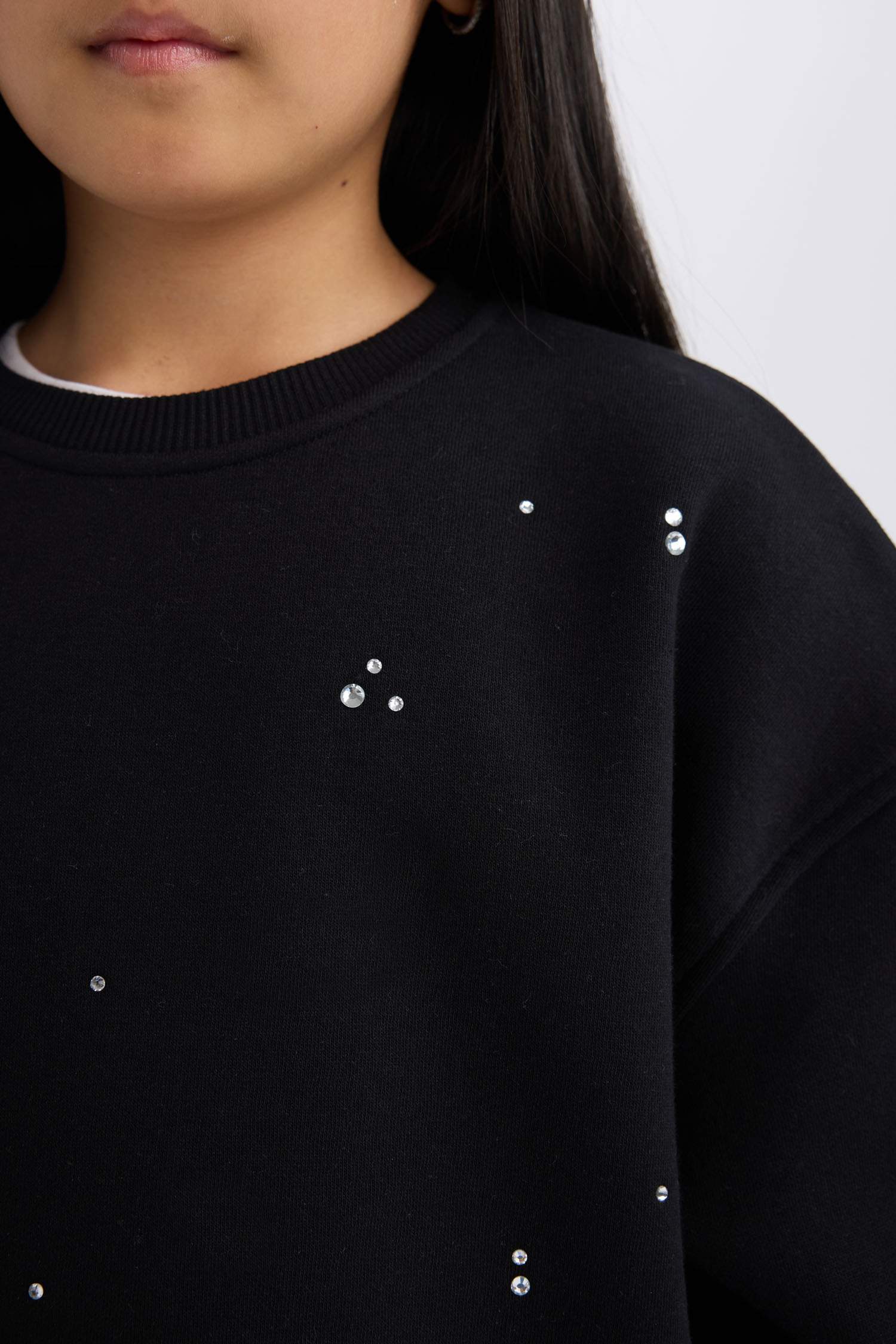 سويت شيرت بناتي اوفر سايز ببطانة ناعمة وطبعة كريسماس