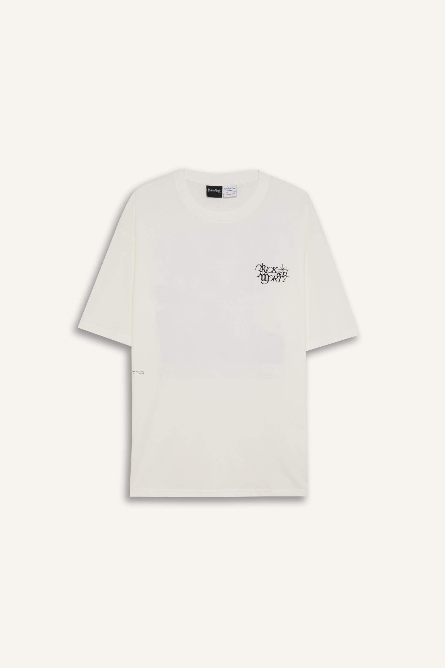 Rick and Morty Boxy Fit Круглый Вырез С Принтом на Спине Короткий Рукав Футболка