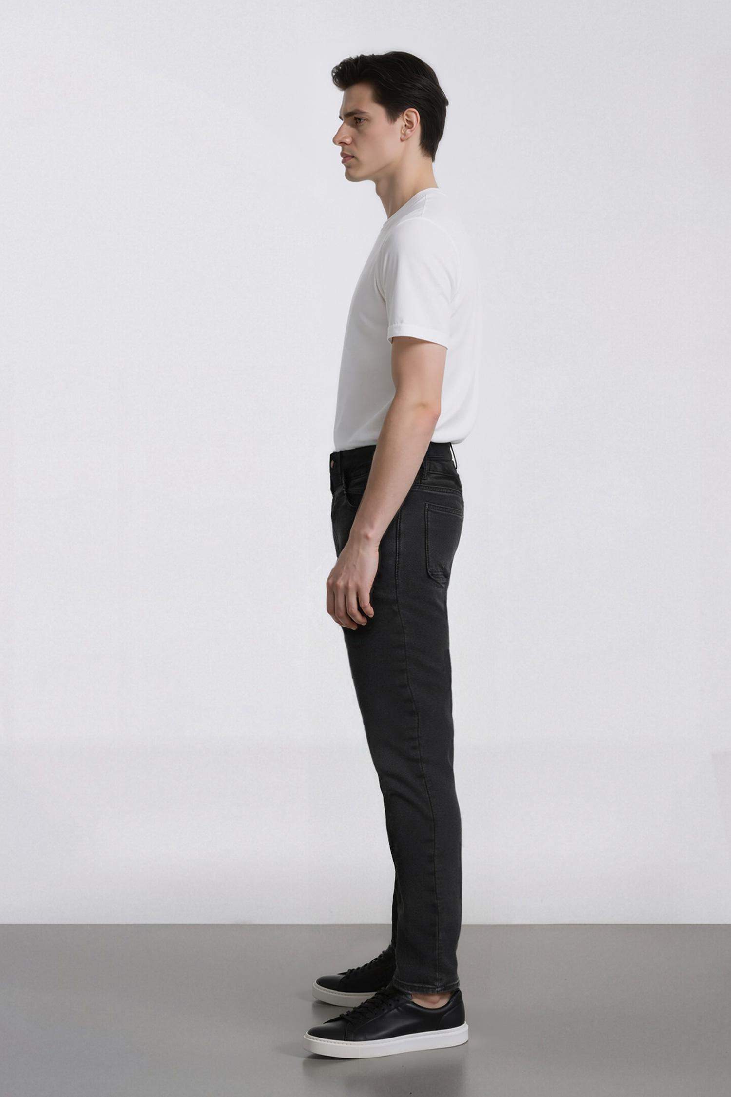 Pedro Slim Fit Dar Kalıp Normal Bel Dar Paça Jean Pantolon