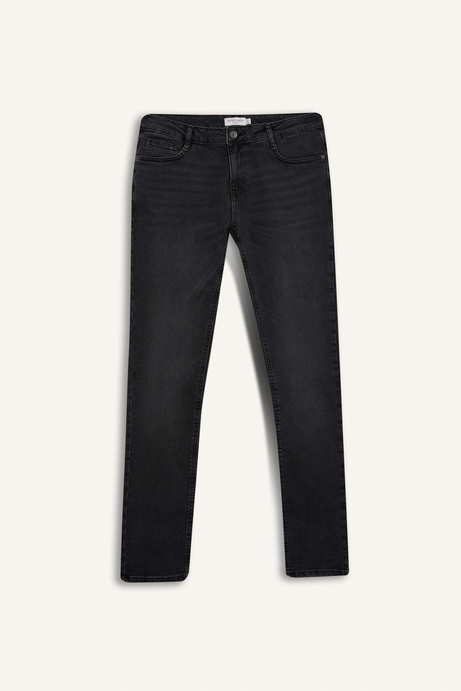 Pedro Slim Fit Dar Kalıp Normal Bel Dar Paça Jean Pantolon