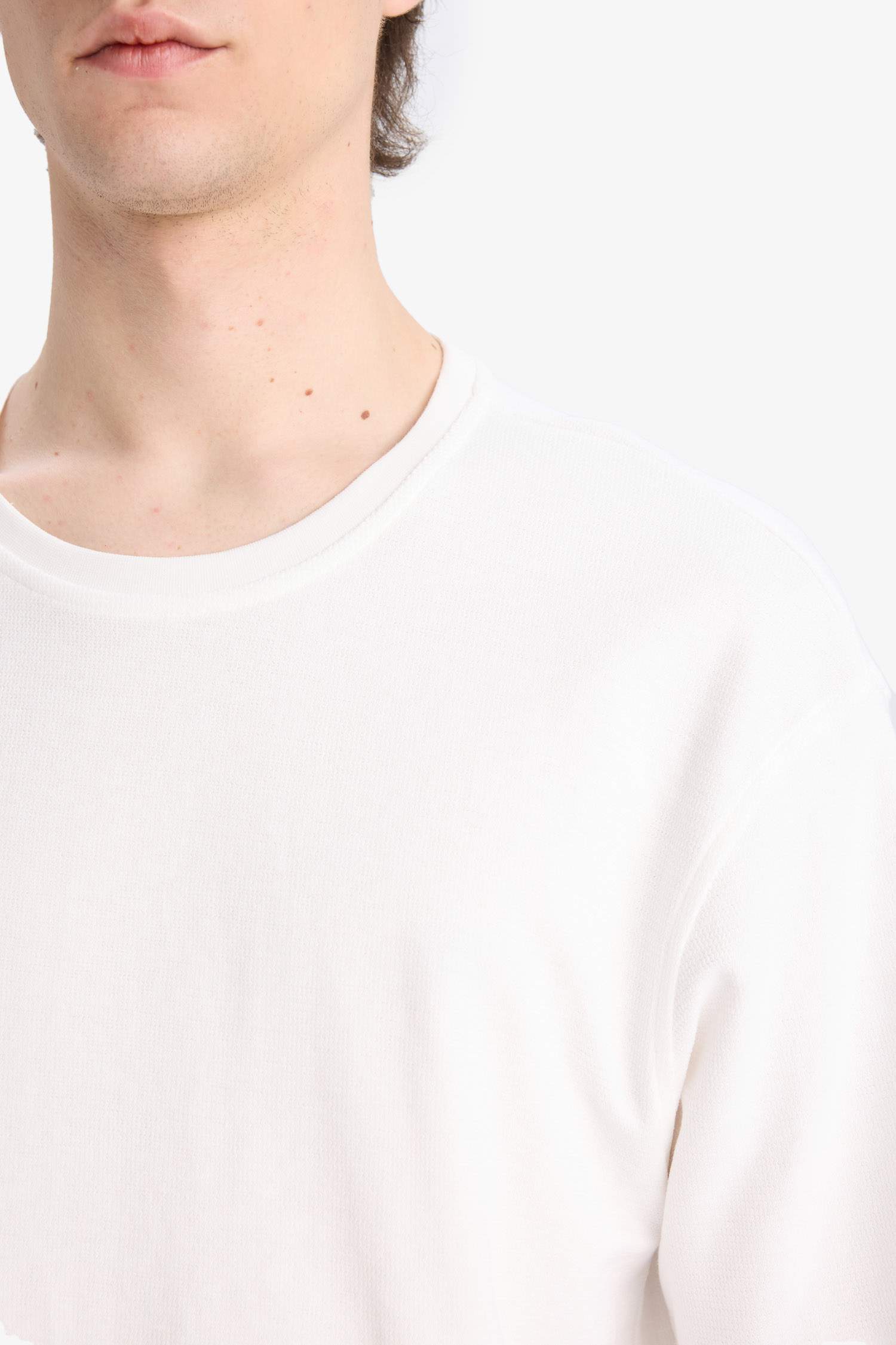 Boxy Fit Bisiklet Yaka Kısa Kollu Tişört