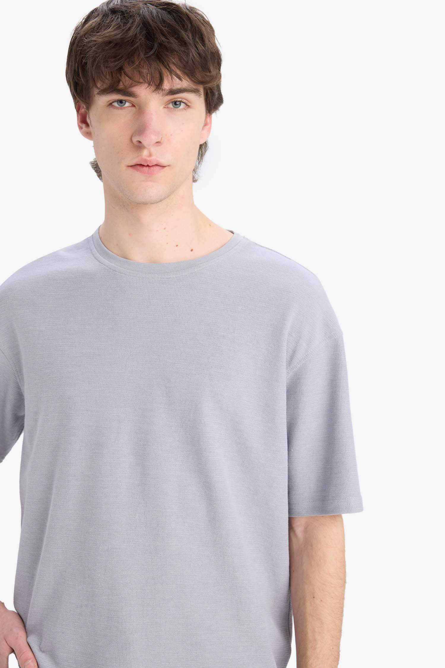 Boxy Fit Crew Neck Short Sleeve T-Shirt