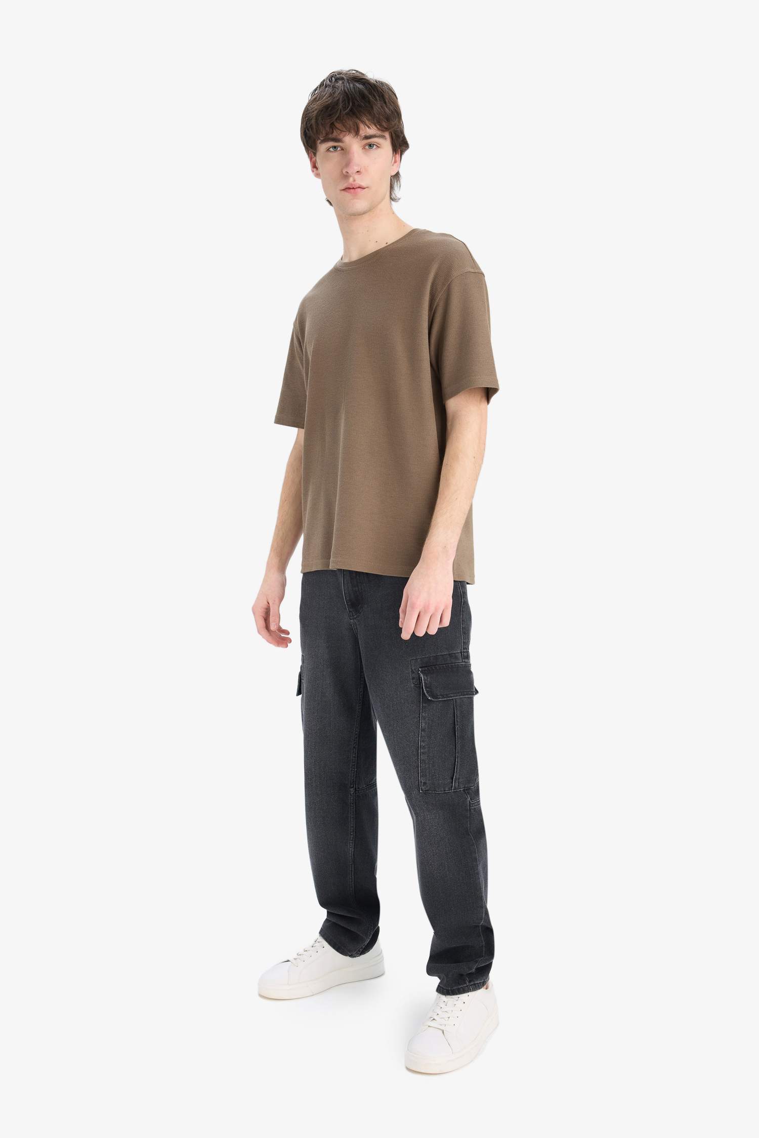 Boxy Fit Crew Neck Short Sleeve T-Shirt