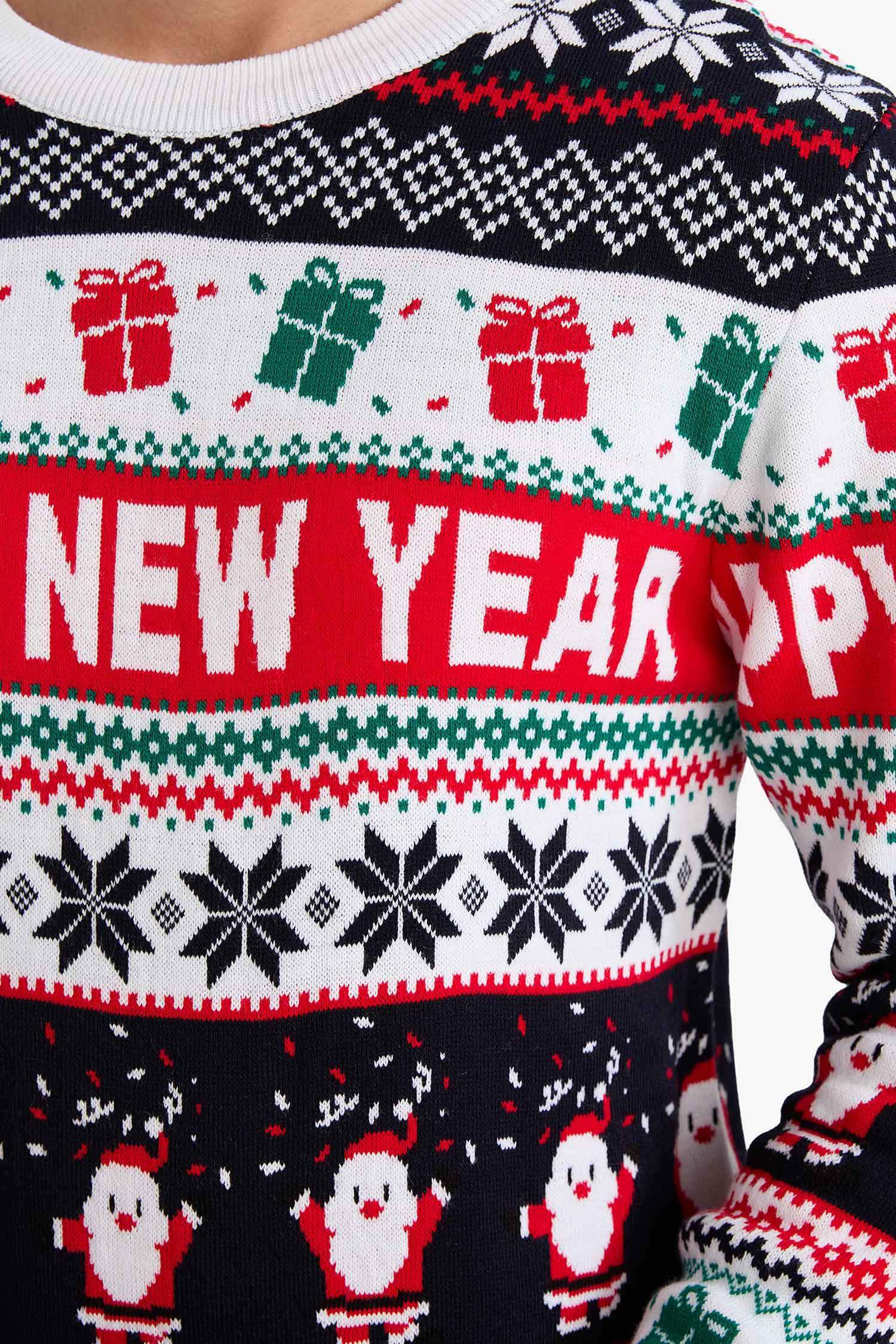 Standard Fit Crew Neck Knitwear Christmas Pullover