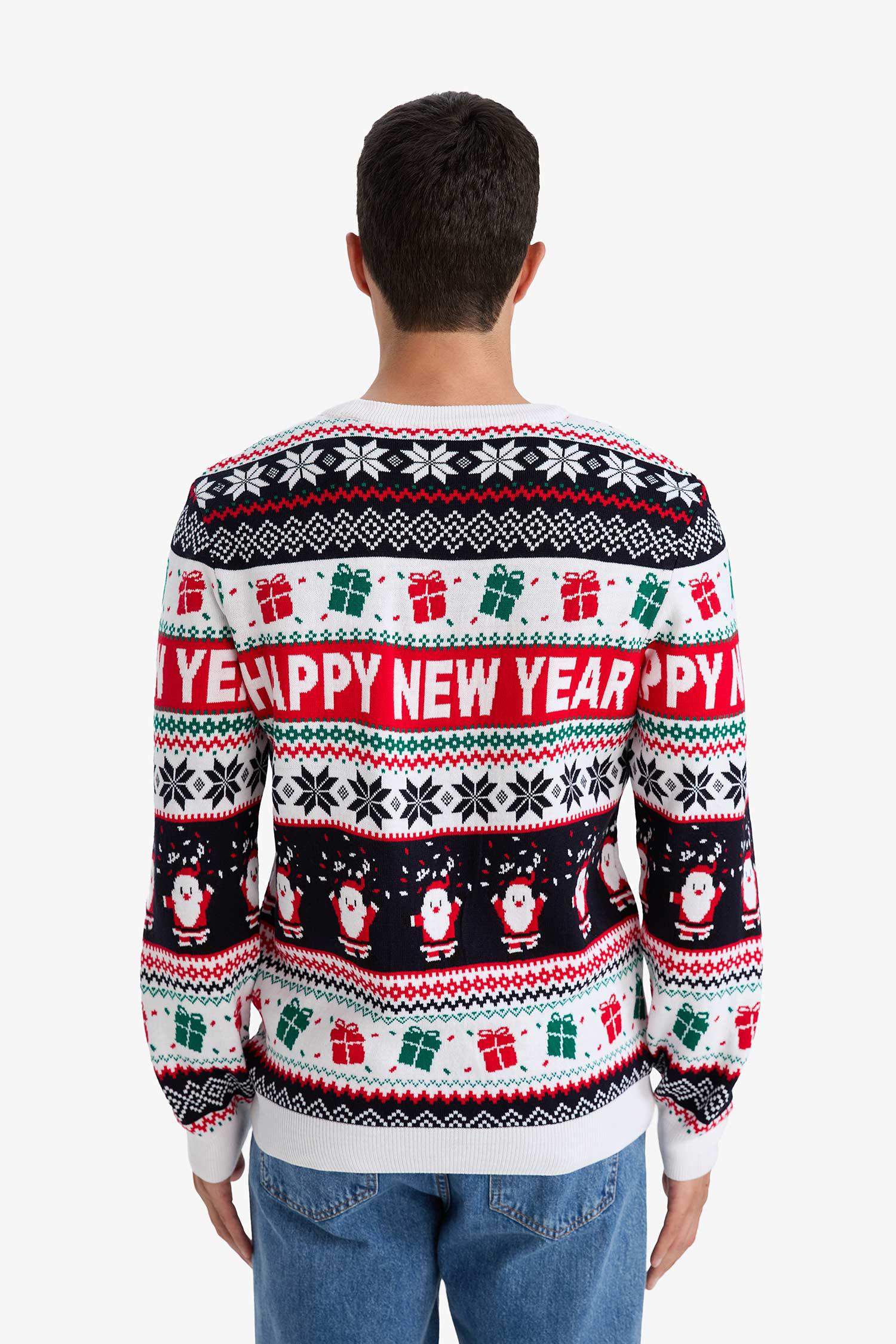 Standard Fit Crew Neck Knitwear Christmas Pullover