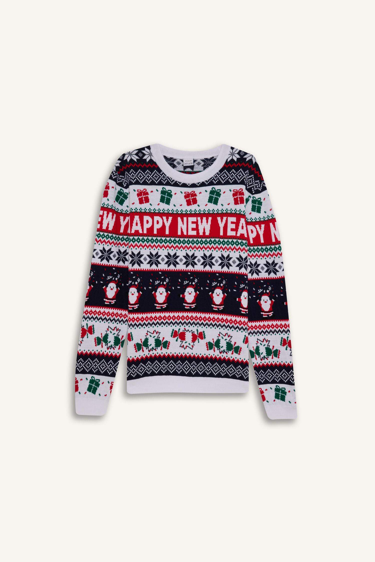 Standard Fit Crew Neck Knitwear Christmas Pullover