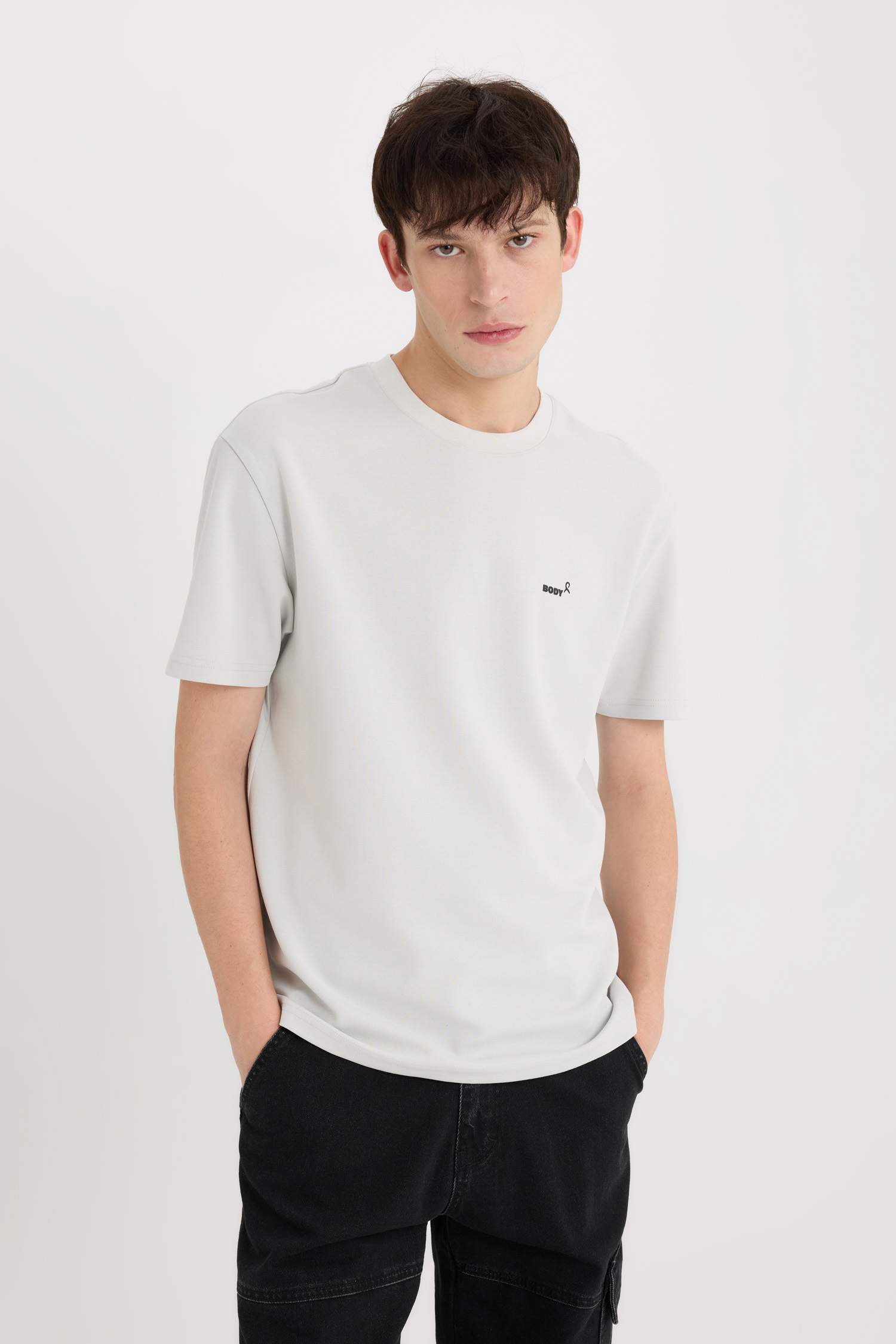 Regular Fit Crew Neck Printed Short Sleeve T-Shirt