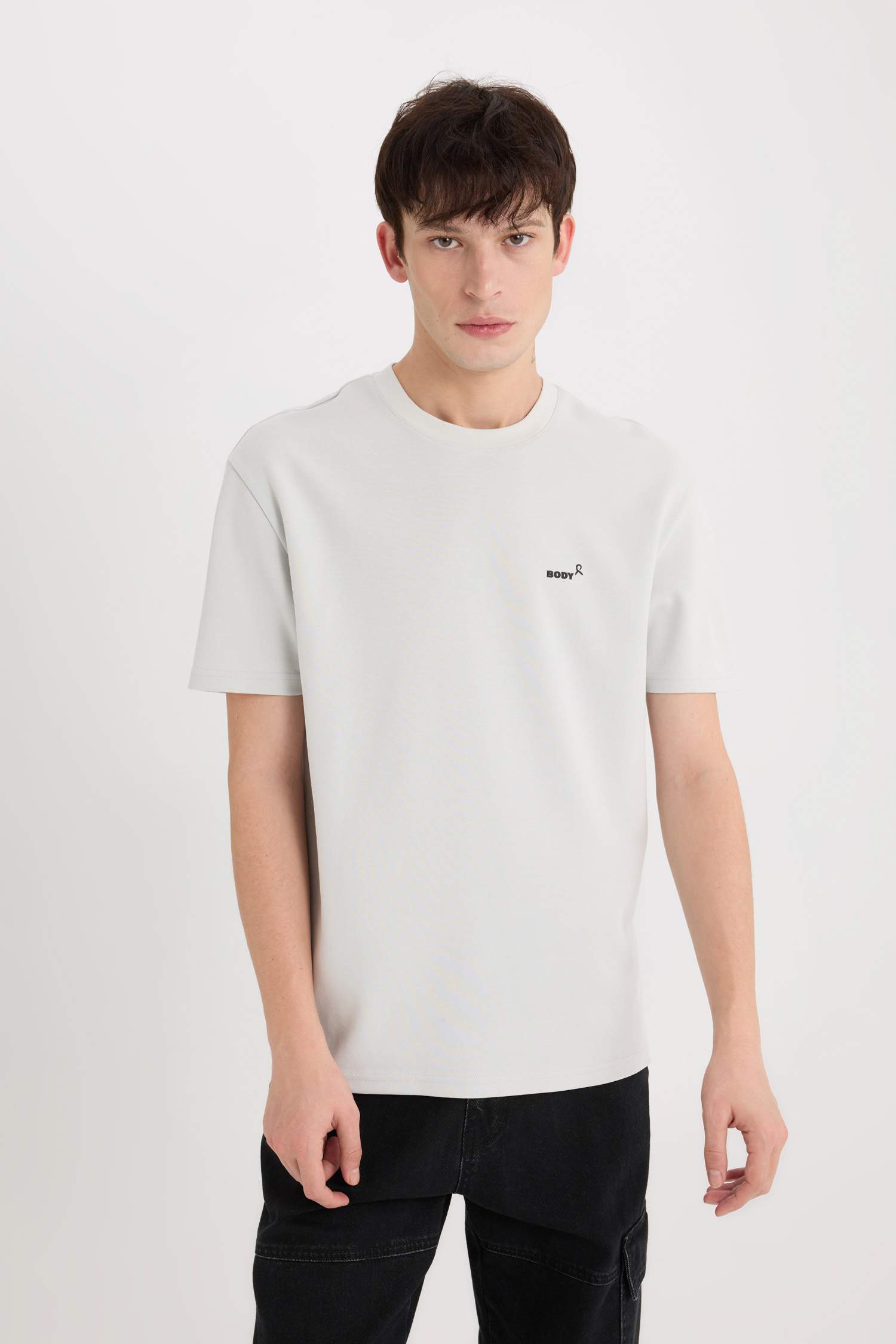 Regular Fit Crew Neck Printed Short Sleeve T-Shirt