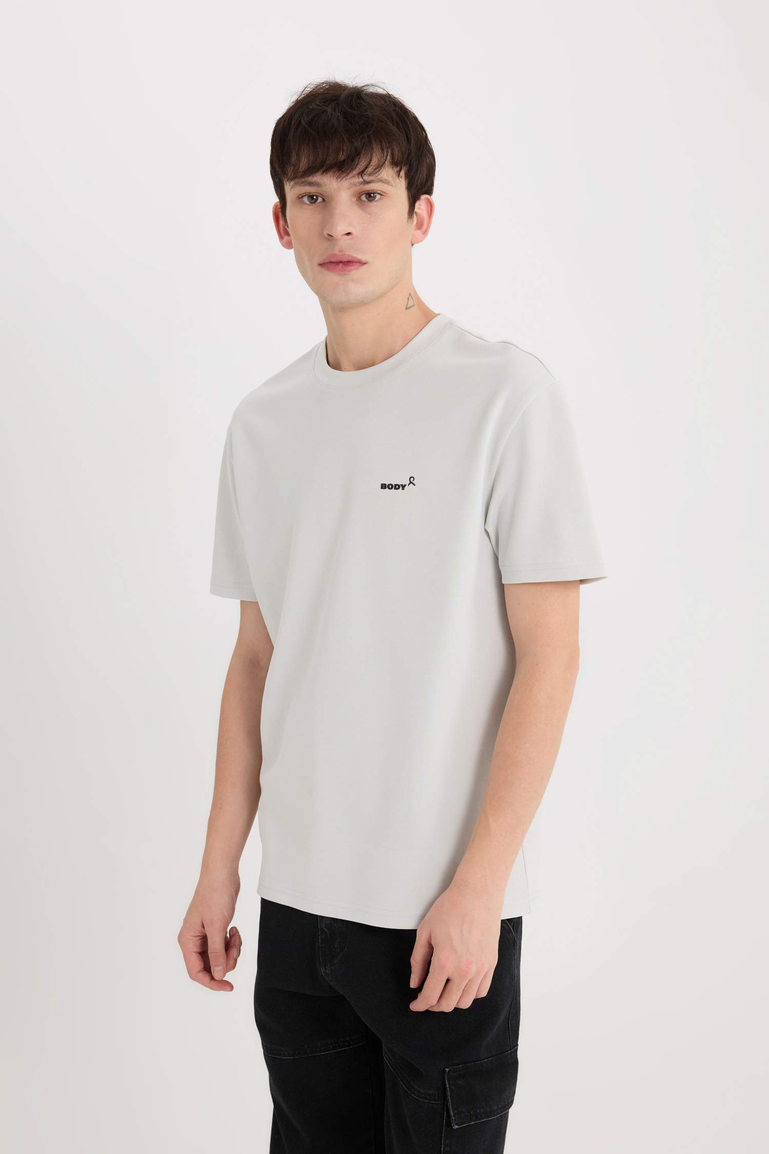 Regular Fit Crew Neck Printed Short Sleeve T-Shirt