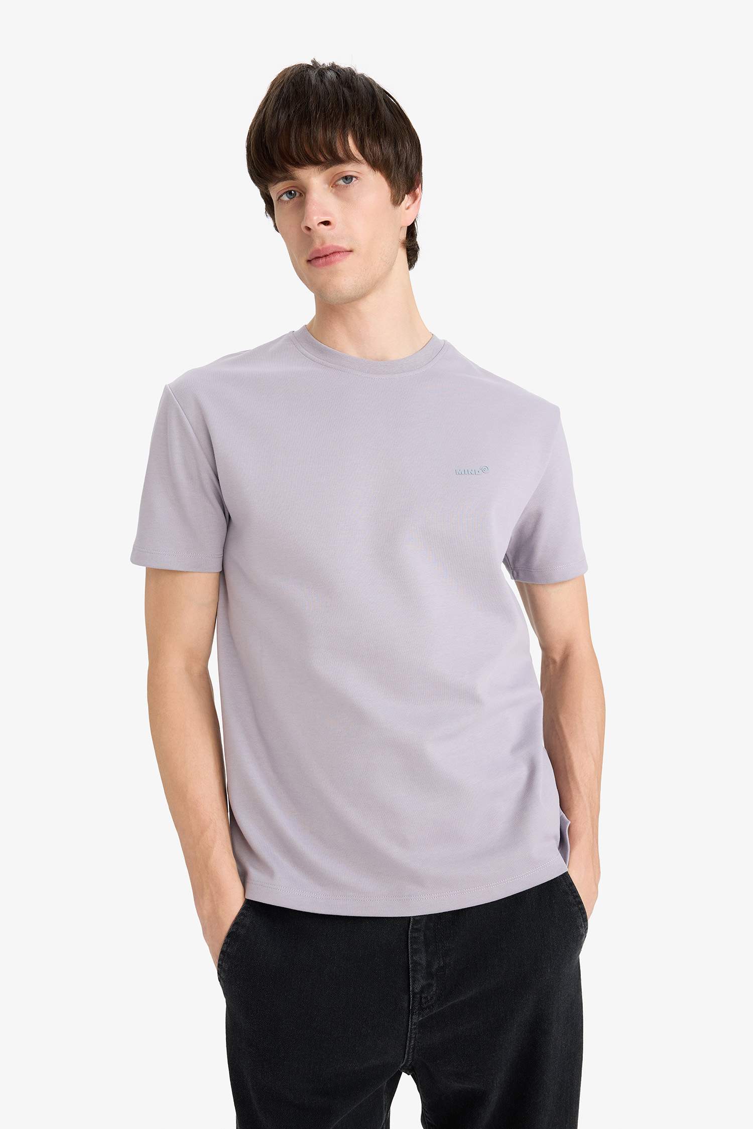 Regular Fit Crew Neck Printed Short Sleeve T-Shirt